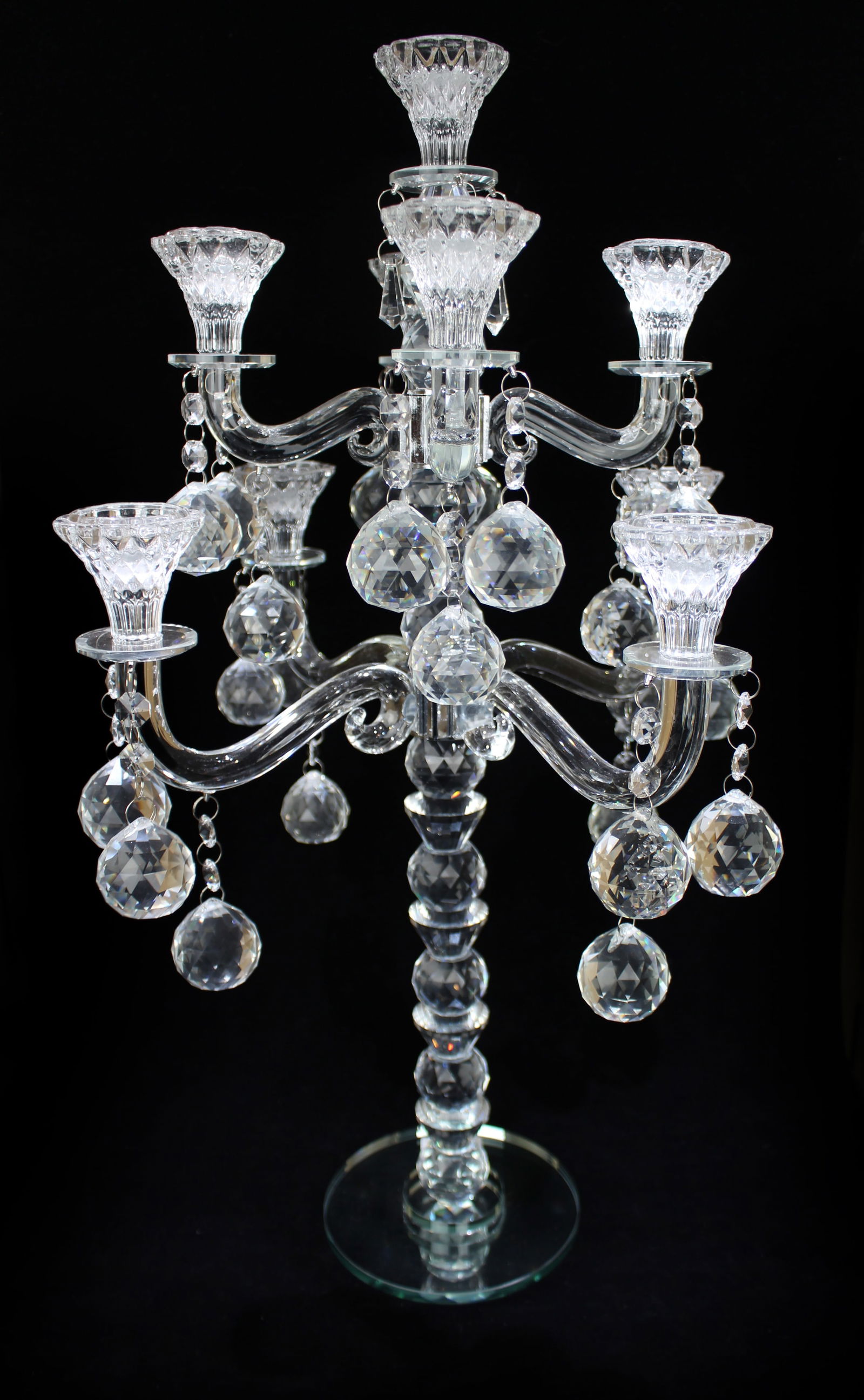 Stunning 9-Arm Crystal Candelabra - 2
