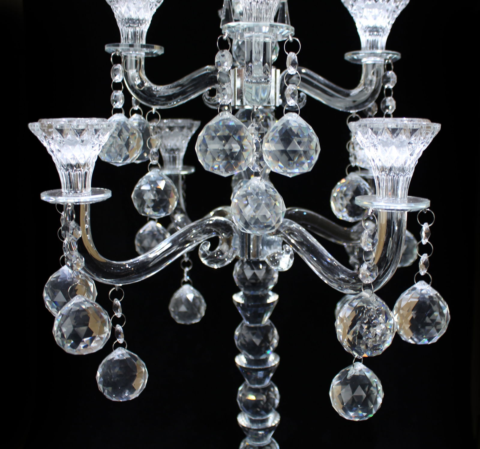 Stunning 9-Arm Crystal Candelabra - 3