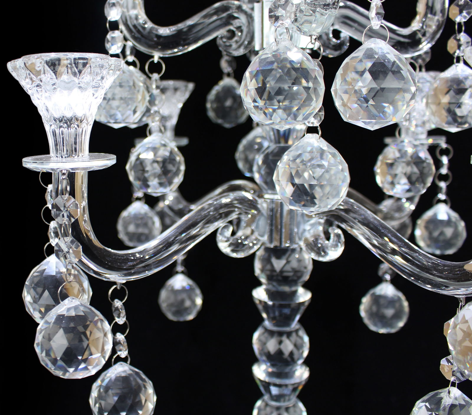Stunning 9-Arm Crystal Candelabra - 6