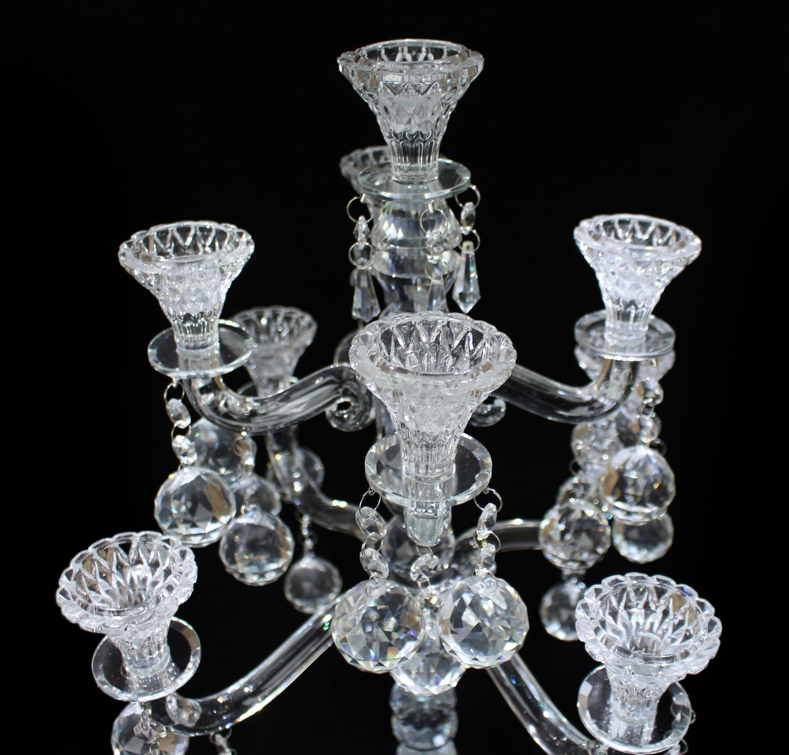 Stunning 9-Arm Crystal Candelabra - 7