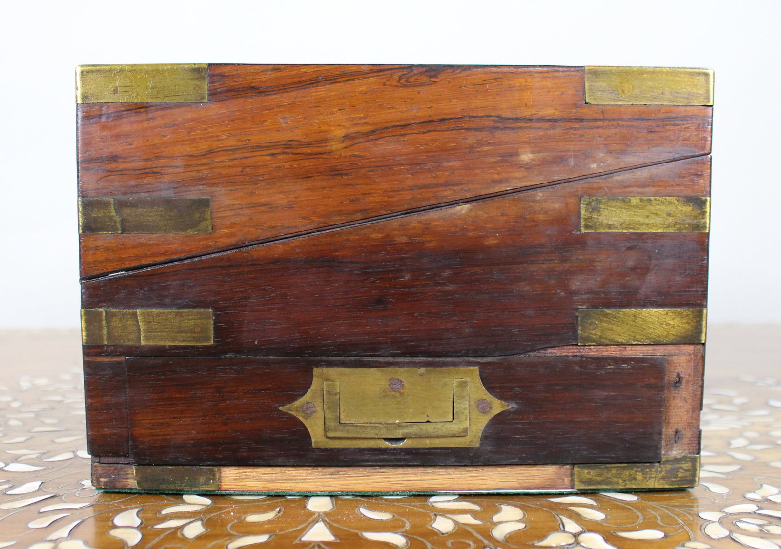 Antique Brass-Bound Rosewood Writing Slope, c.1850 - 9