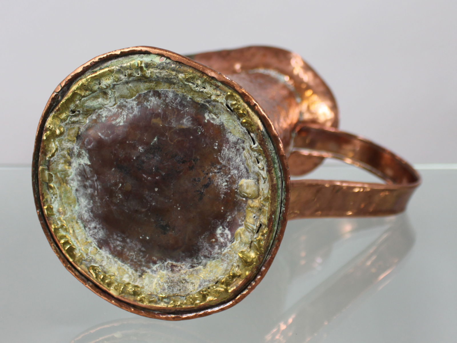 Large Arts & Crafts Hammered Copper Jug, c.1900 - 8