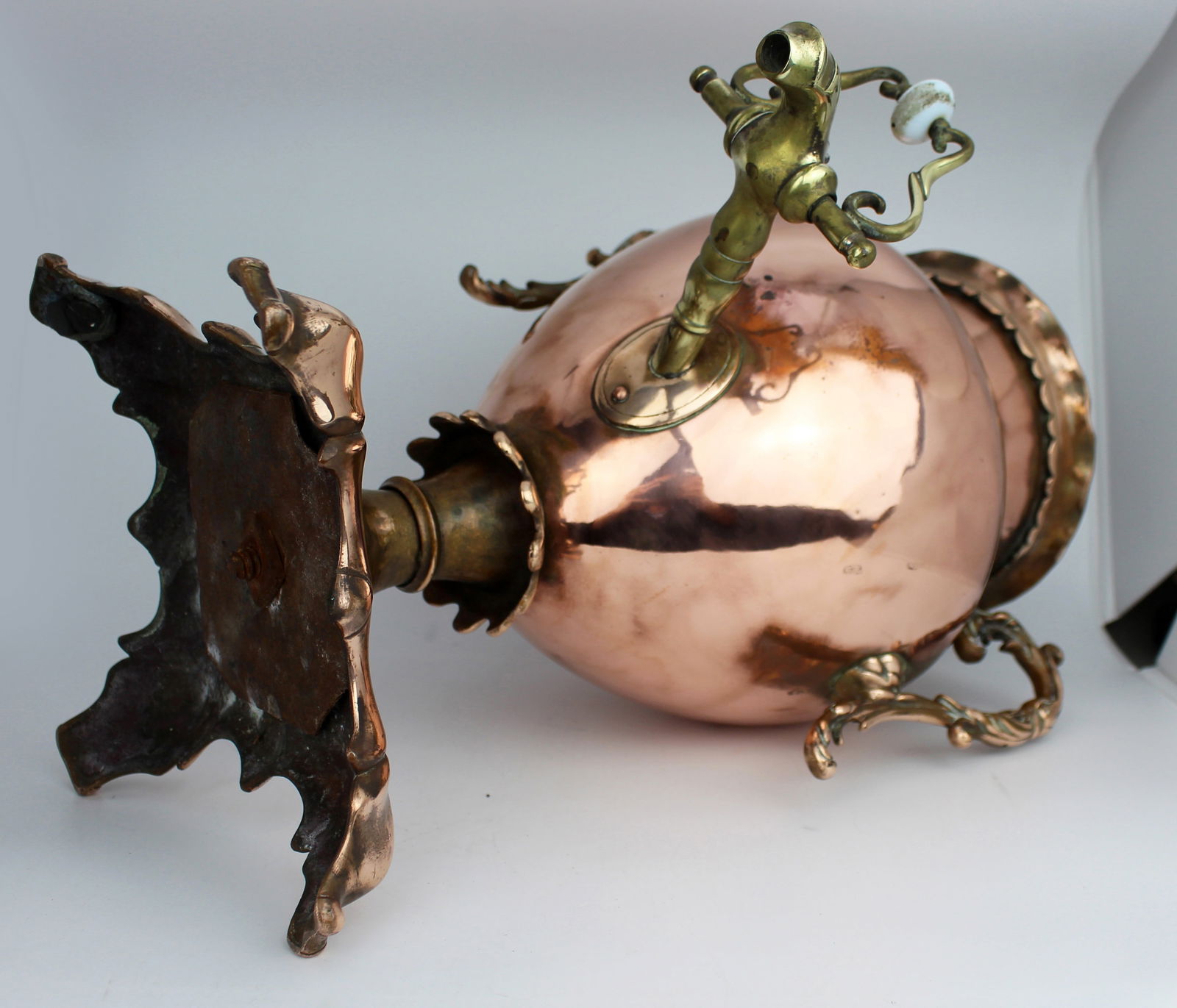 Antique 19th c. Copper & Brass Samovar - 7