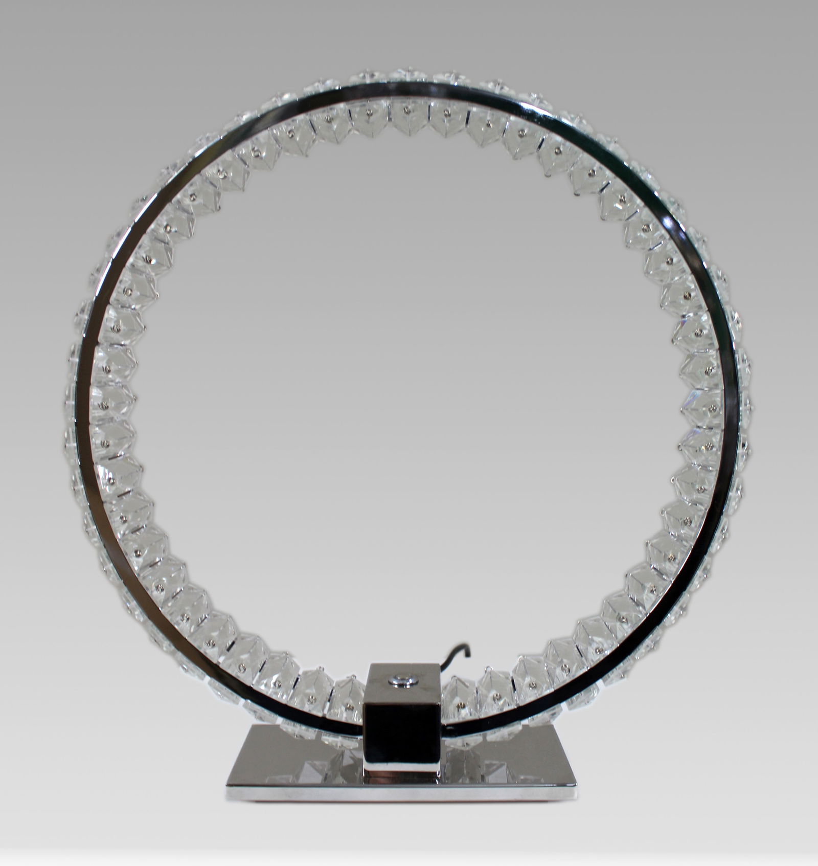 Fine Contemporary Crystal Halo Table Lamp - 2