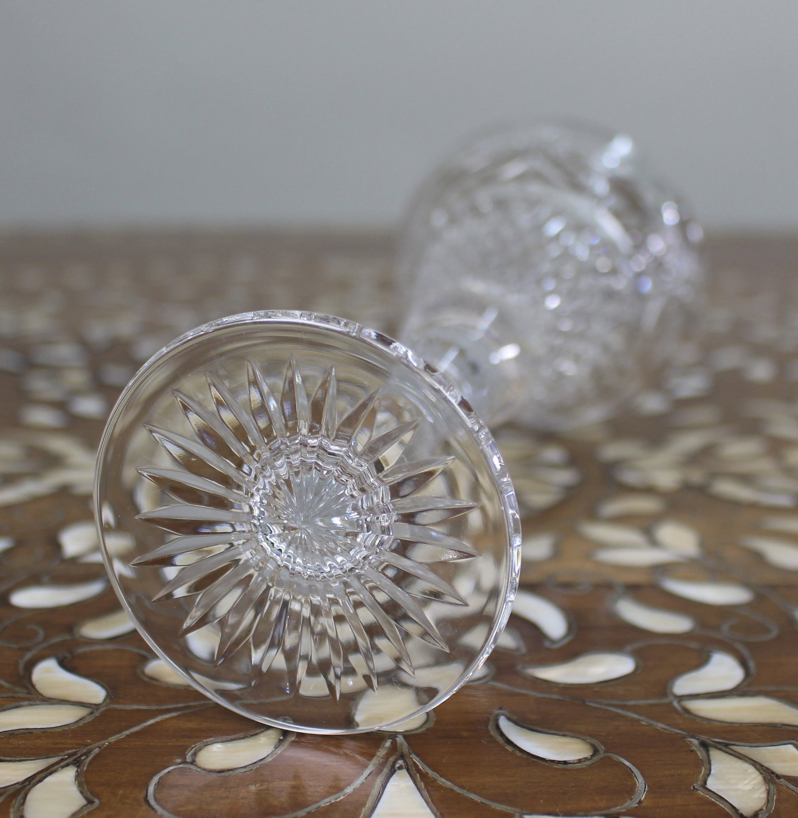 Set of 6 Fine Stuart Crystal Beaconsfield Cut Wine Glasses - 11