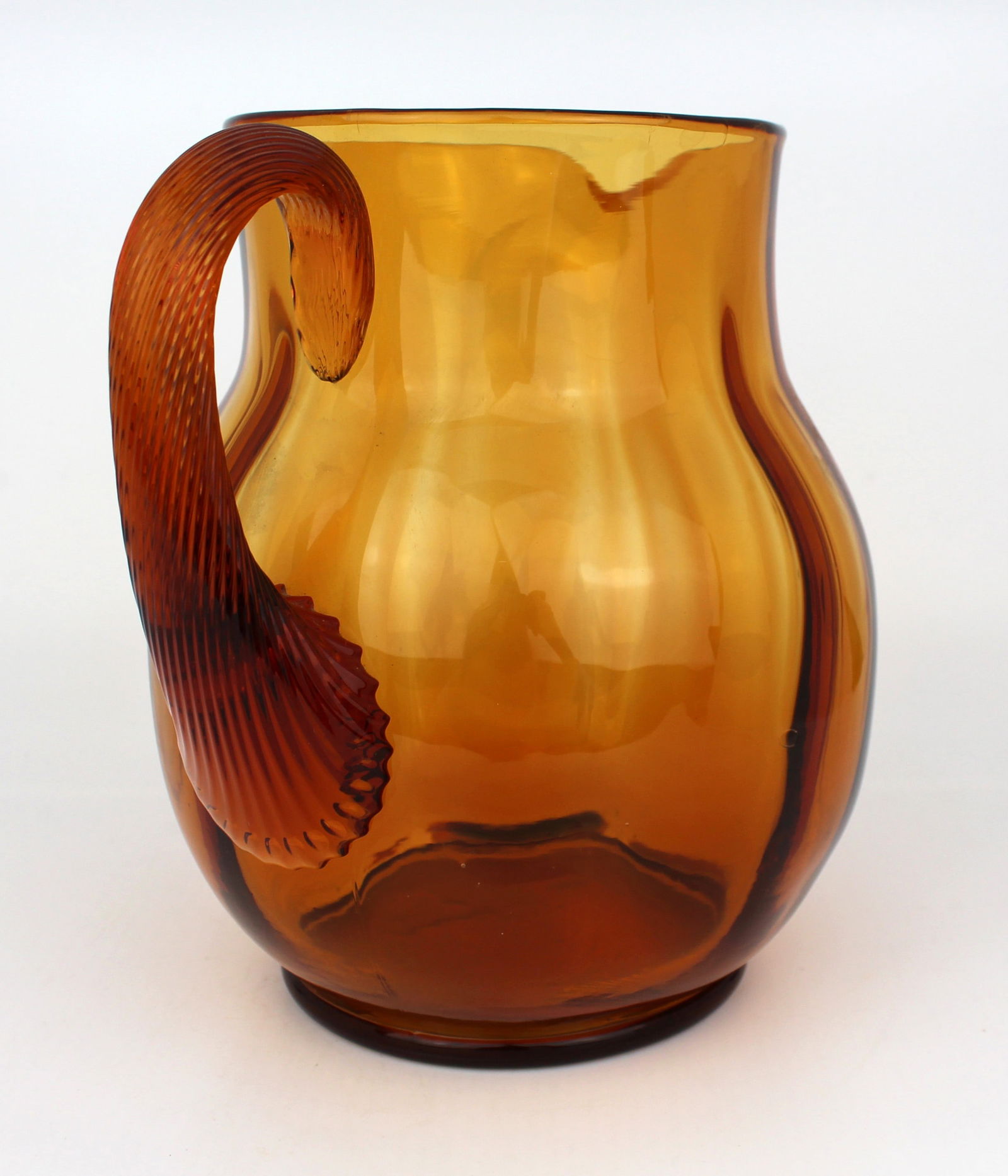 Large Amber Glass Jug c.1940 - 2
