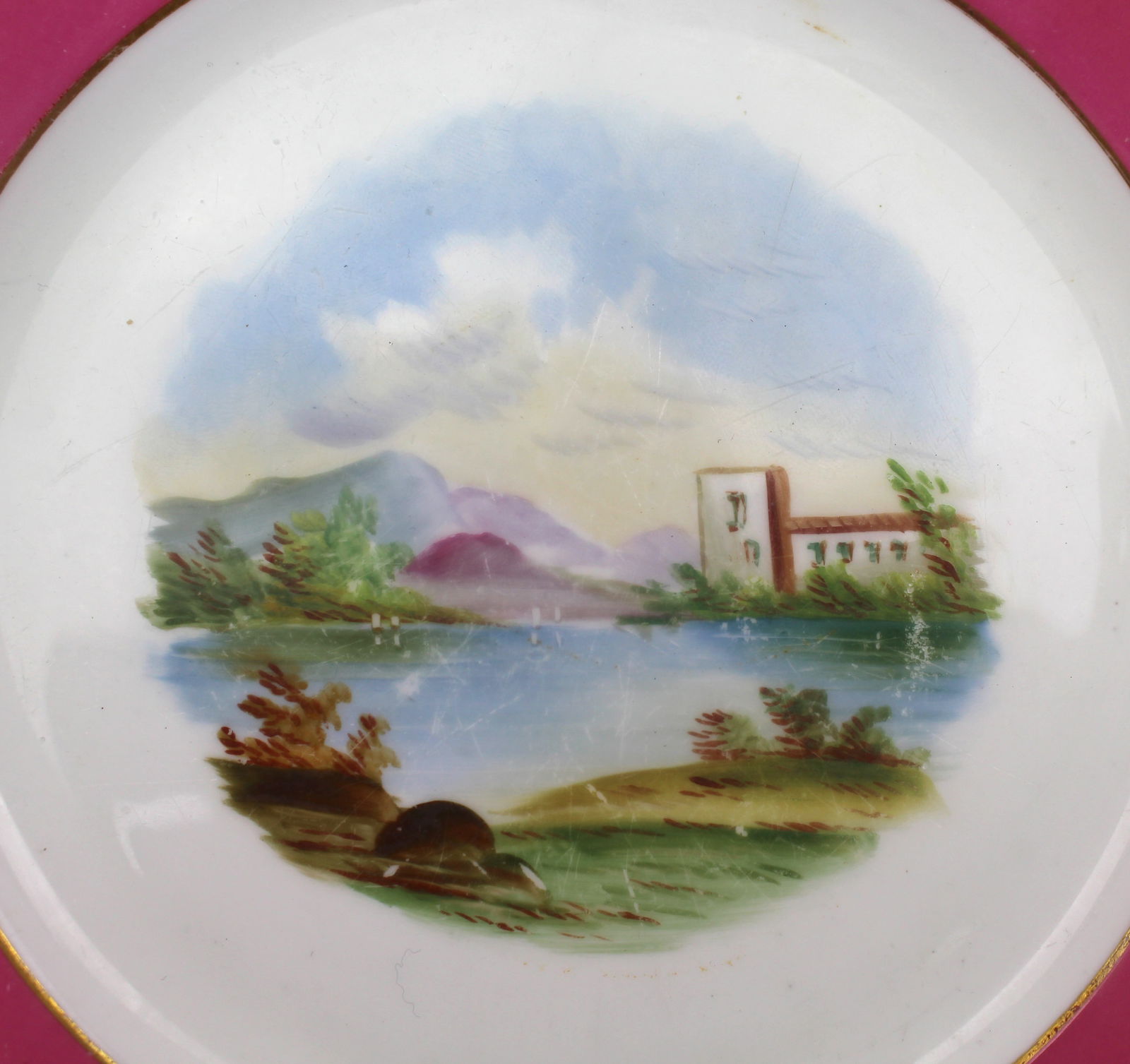 Victorian Staffordshire Cabinet Plate – Hand Painted Italianate c.1850 - 2