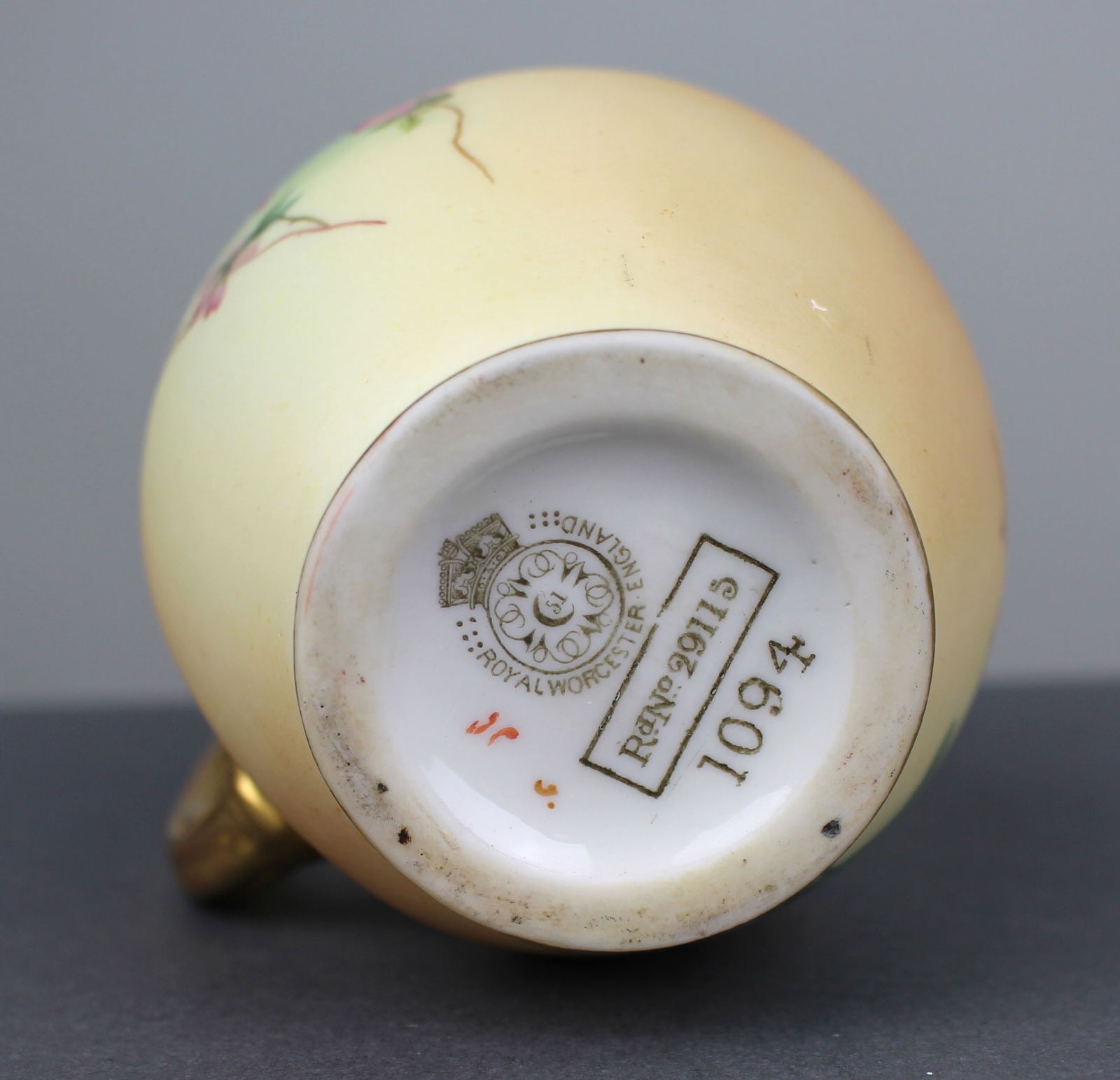 Royal Worcester Blush Ivory Porcelain Jug 1094 c.1903 - 7