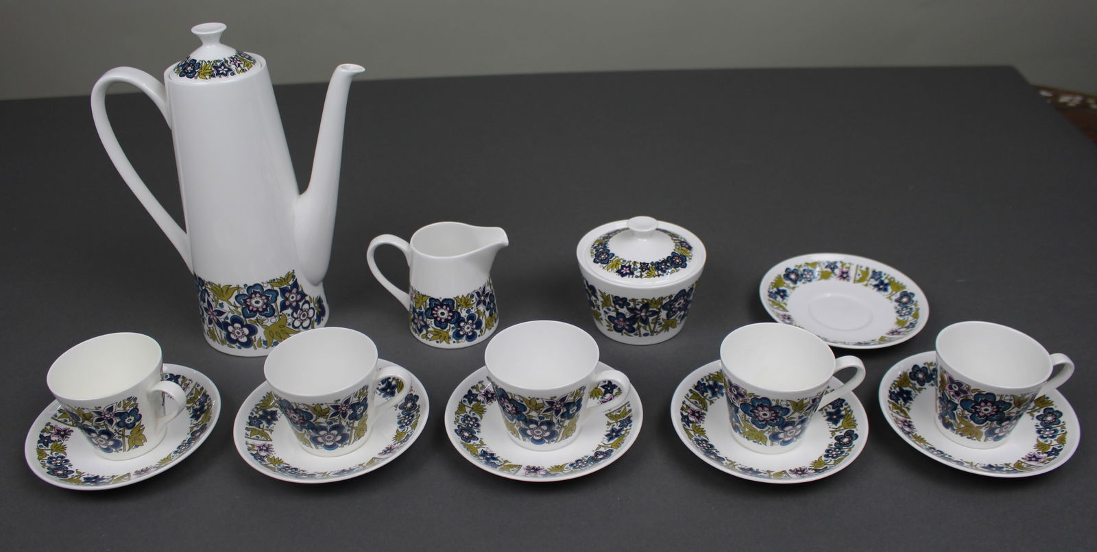 Vintage Royal Tuscan “Nocturne” Fine Bone China Coffee Service (1 of 3)