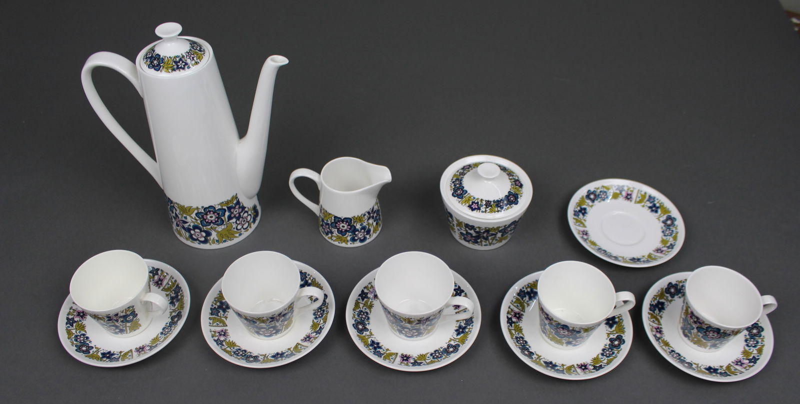 Vintage Royal Tuscan “Nocturne” Fine Bone China Coffee Service - 2