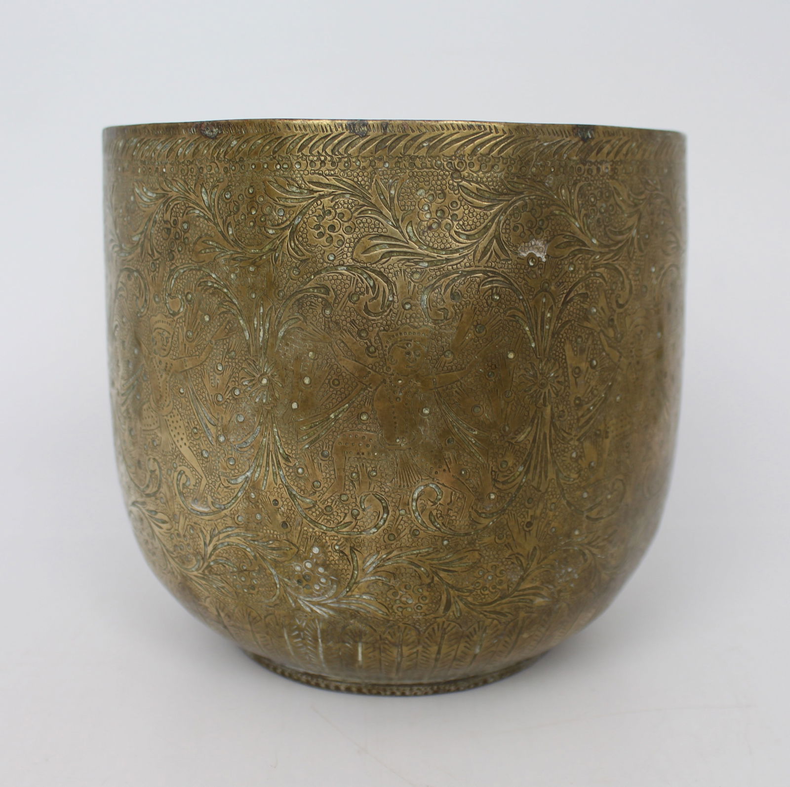 Antique Indian Brass Cachepot c.1880 - 4