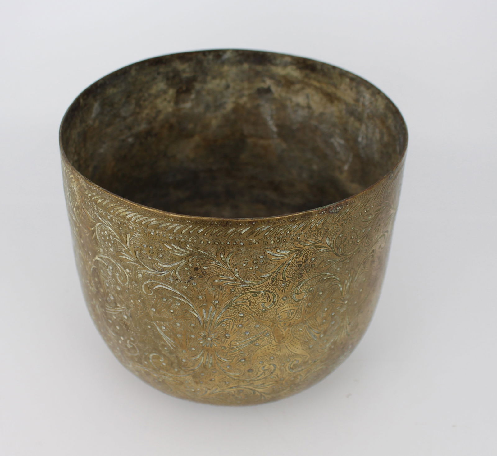 Antique Indian Brass Cachepot c.1880 - 5