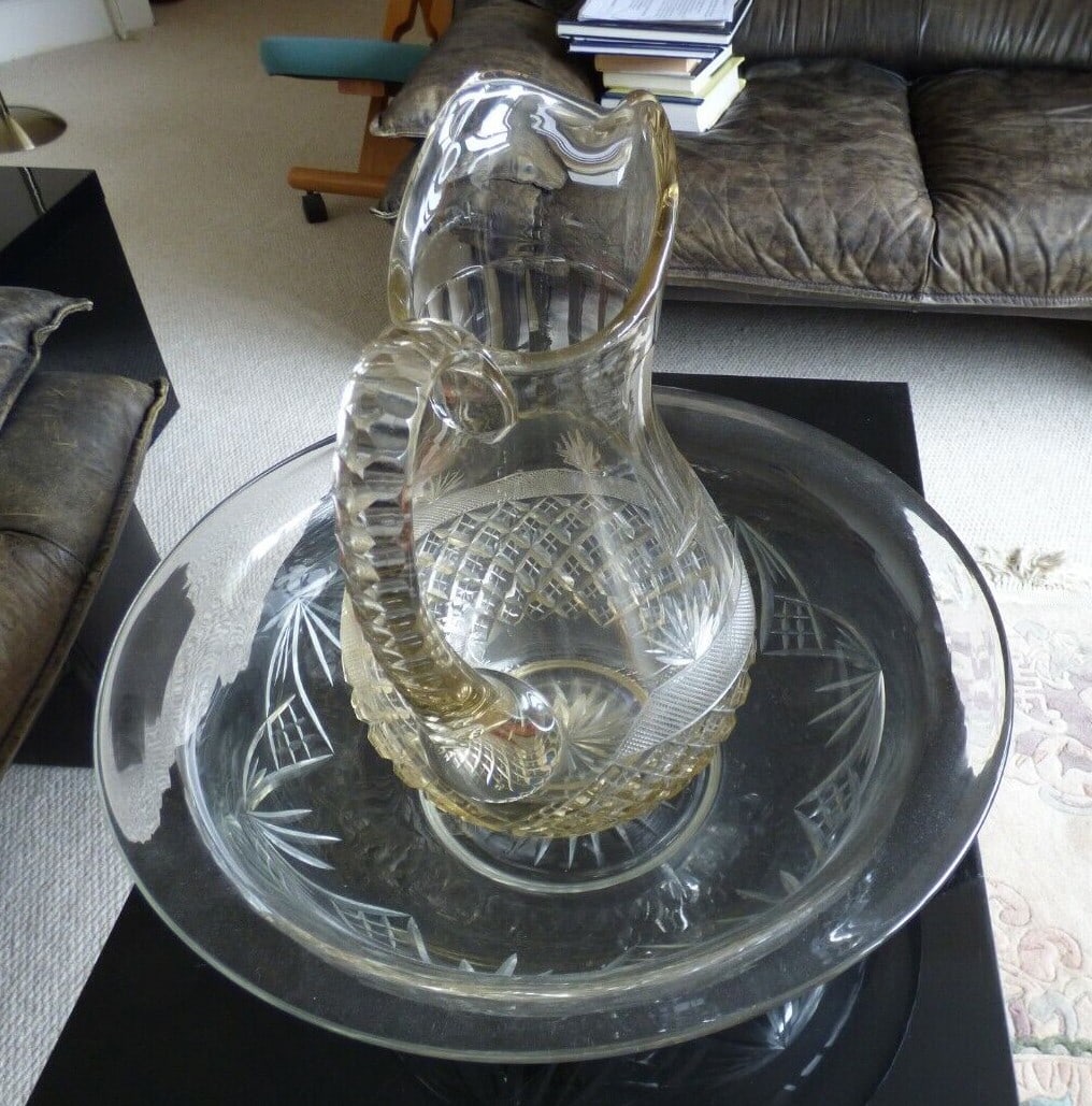 Fine Cut Glass Crystal Jug & Bowl - 2