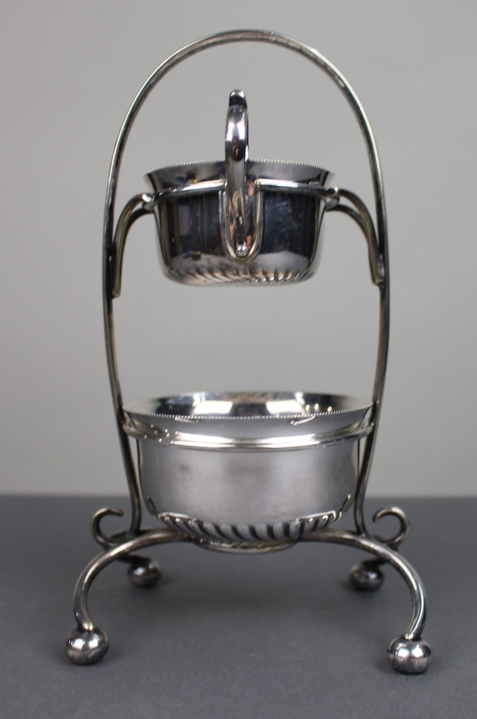 Antique Silver Plated Cream Tea Stand - 7