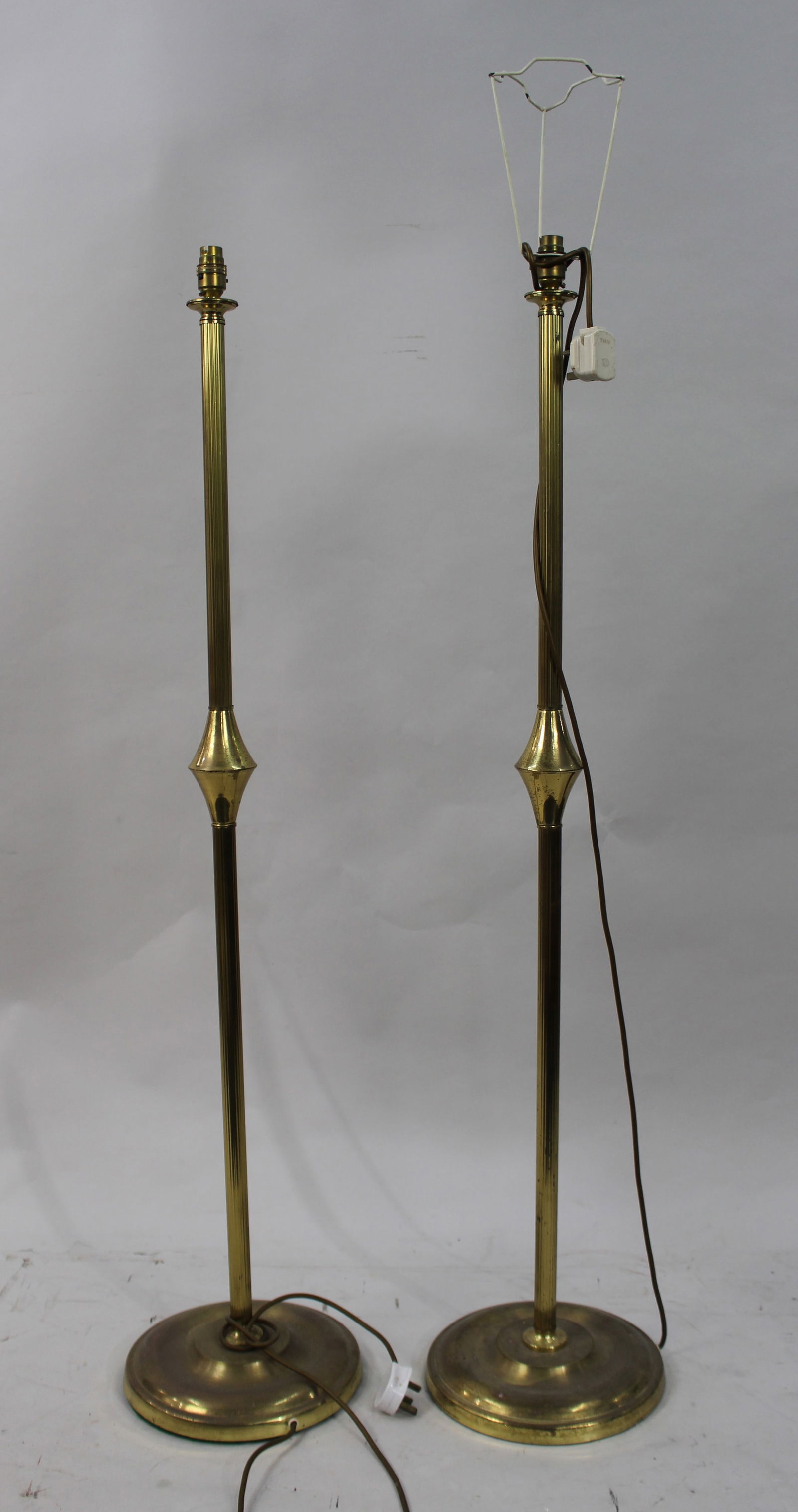 Pair of Vintage Brass Standard Lamps (1 of 3)