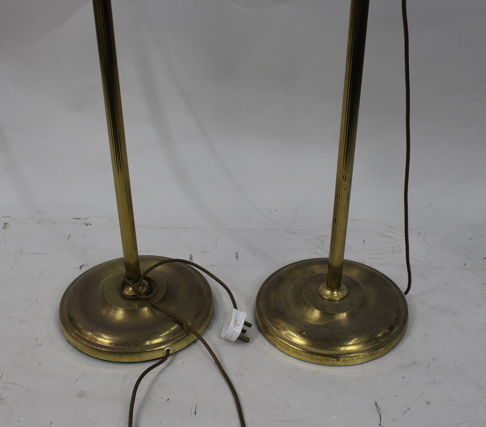 Pair of Vintage Brass Standard Lamps - 2