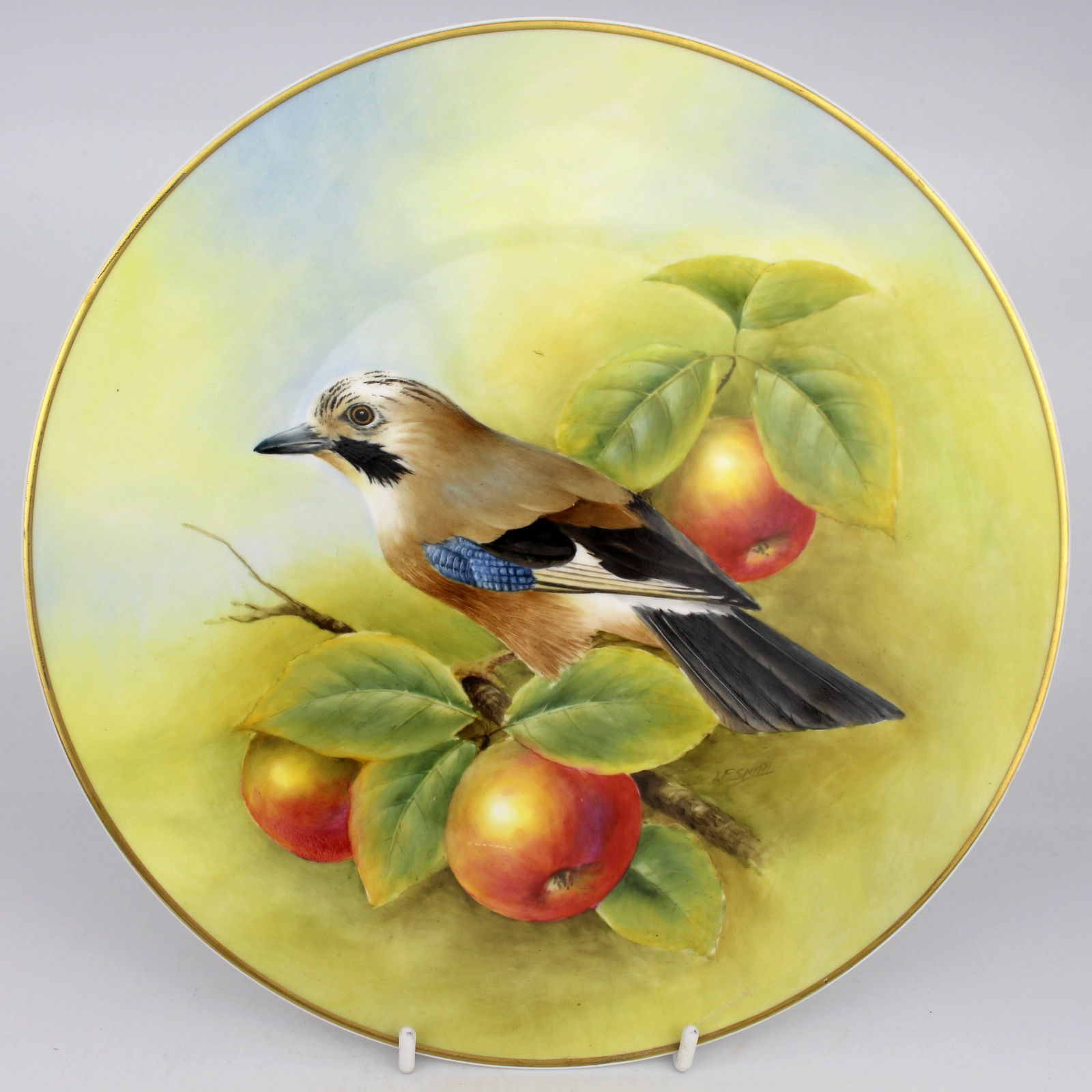 Hand Painted Cabinet Plate by J Smith Worcester: Title: Hand Painted Cabinet Plate by J Smith Worcester Description: Hand Painted Cabinet Plate by J Smith Worcester Condition: Used Delivery option: Collection & Delivery Location