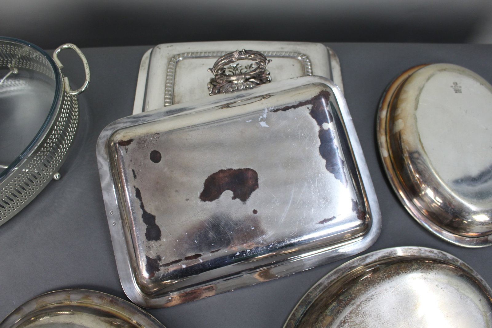 Collection of Antique & Vintage Silver Plated Serving Dishes - 6