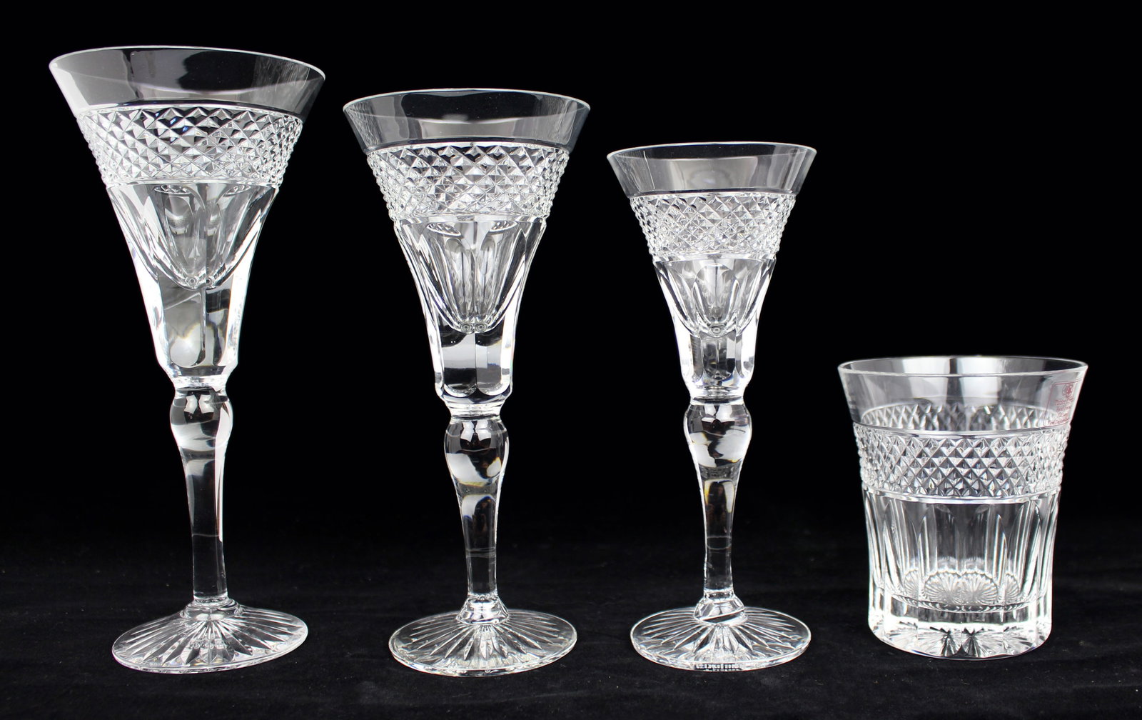 Fine Suite of 48 Tudor Crystal “Castile” Pattern Glasses: Title: Fine Suite of 48 Tudor Crystal “Castile” Pattern Glasses Description: Fine Suite of 48 Tudor Crystal “Castile” Pattern Glasses England, Late 20th Century A superb