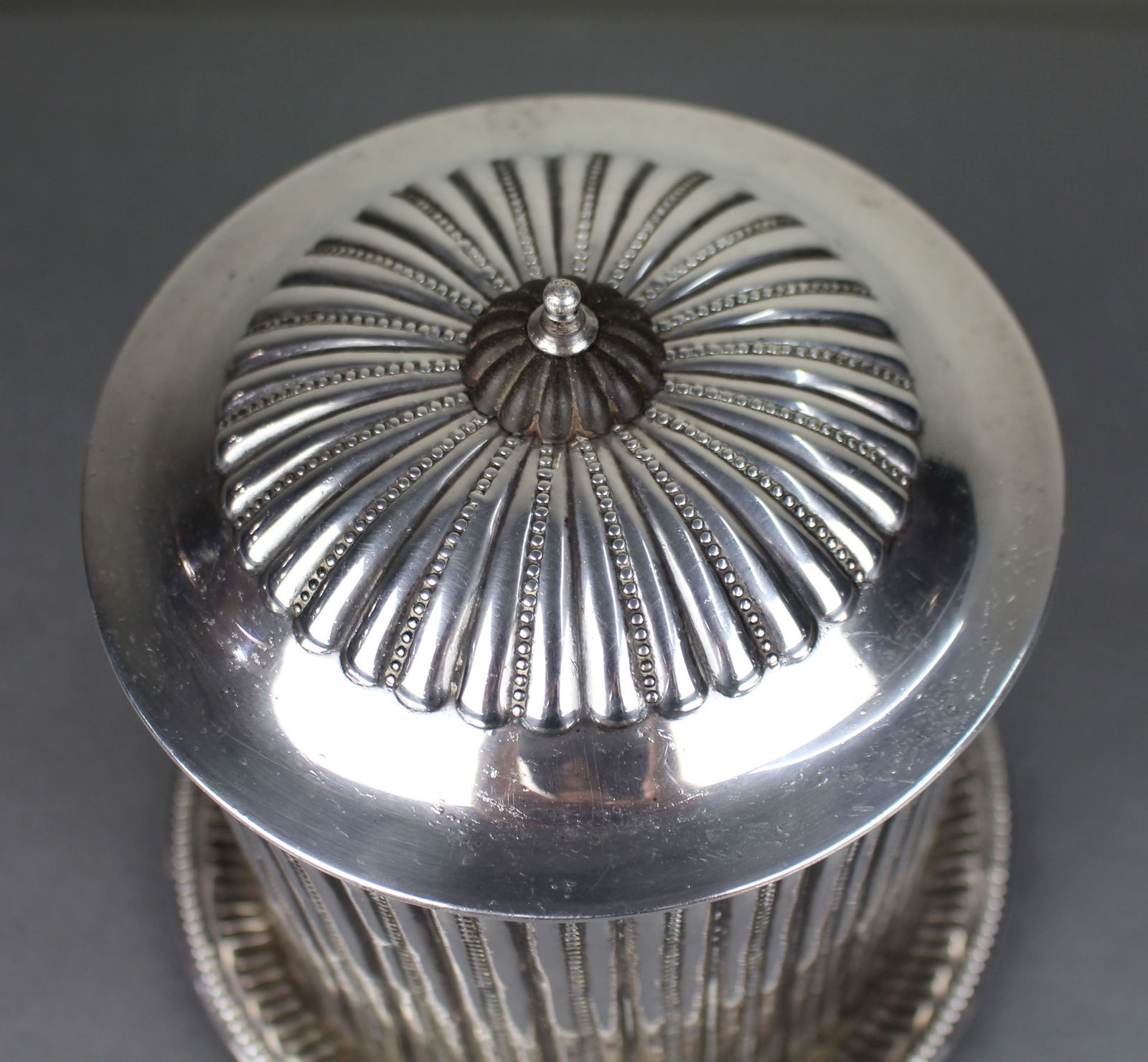 Antique Silver Plated Lidded Caddy - 4