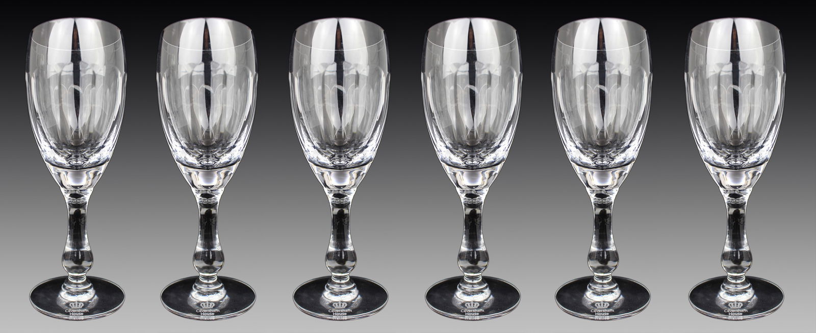 Complete Suite of 36 Hand-Cut Crystal Glasses by Tudor Crystal - 7