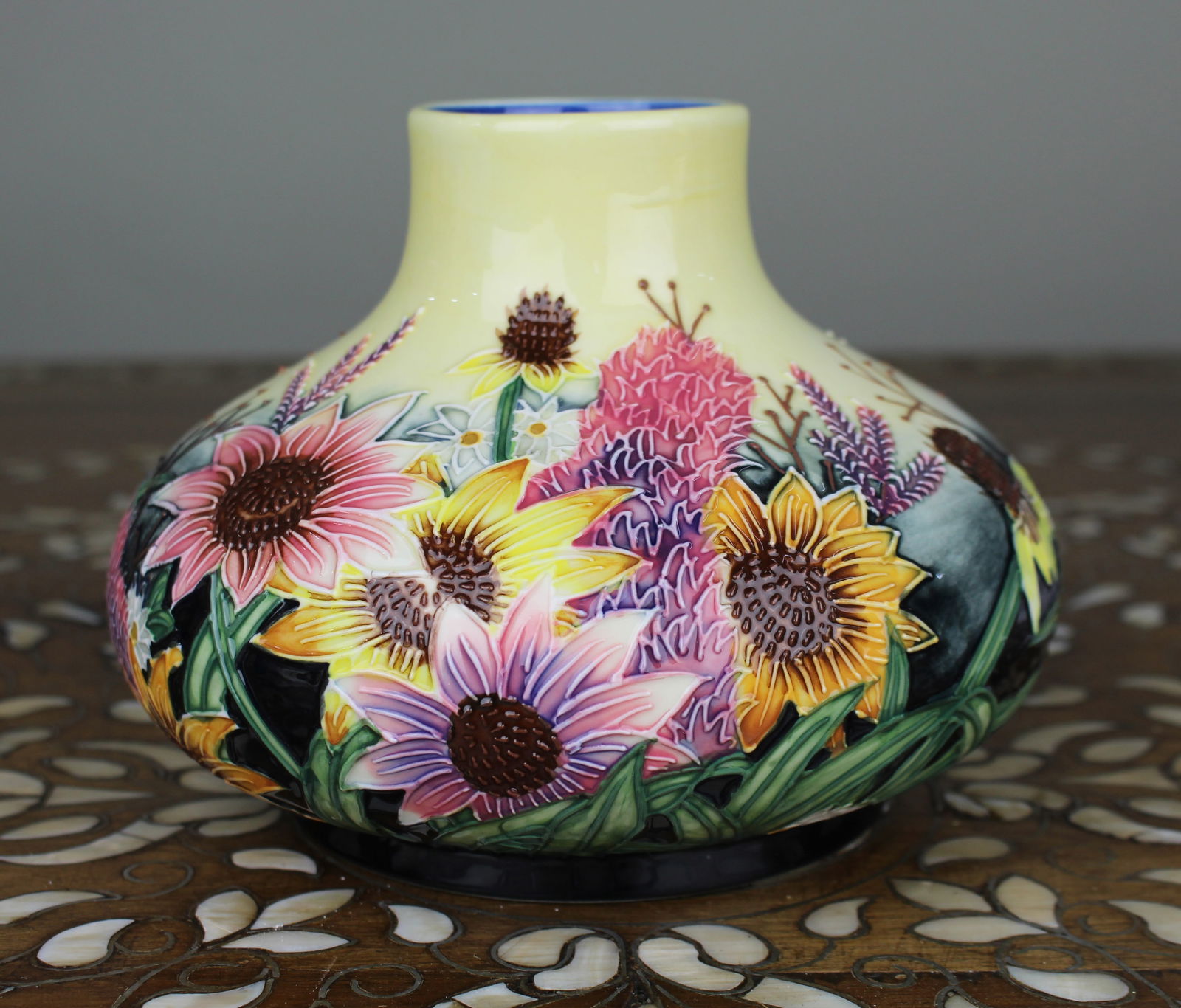 Old Tupton Ware Hand-Painted Floral Vase - 2
