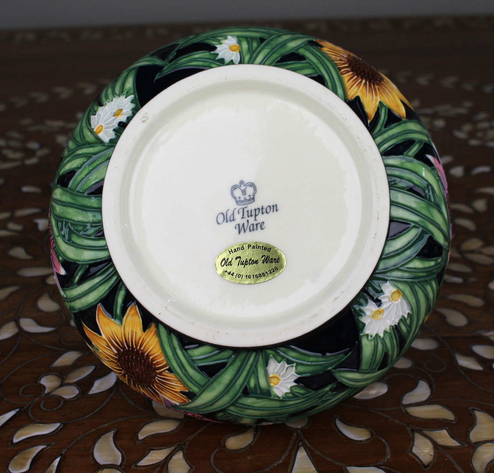 Old Tupton Ware Hand-Painted Floral Vase - 4