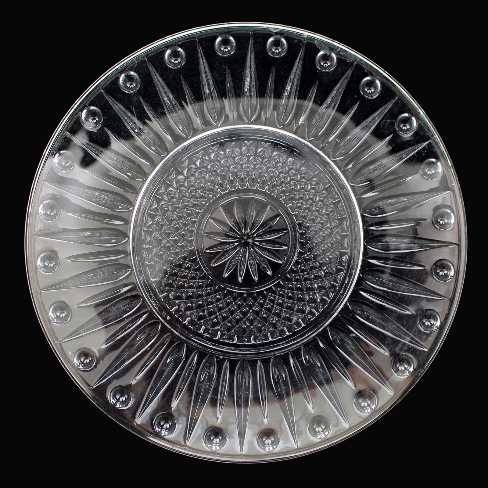 Set of 12 Unused Cut Crystal Dessert Plates - 2