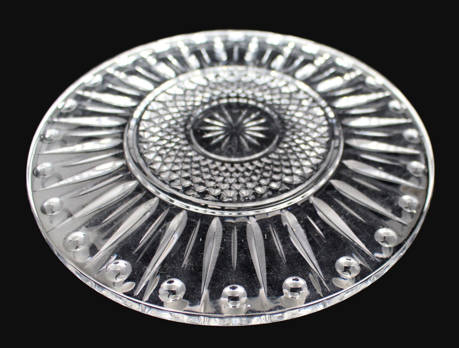 Set of 12 Unused Cut Crystal Dessert Plates - 3