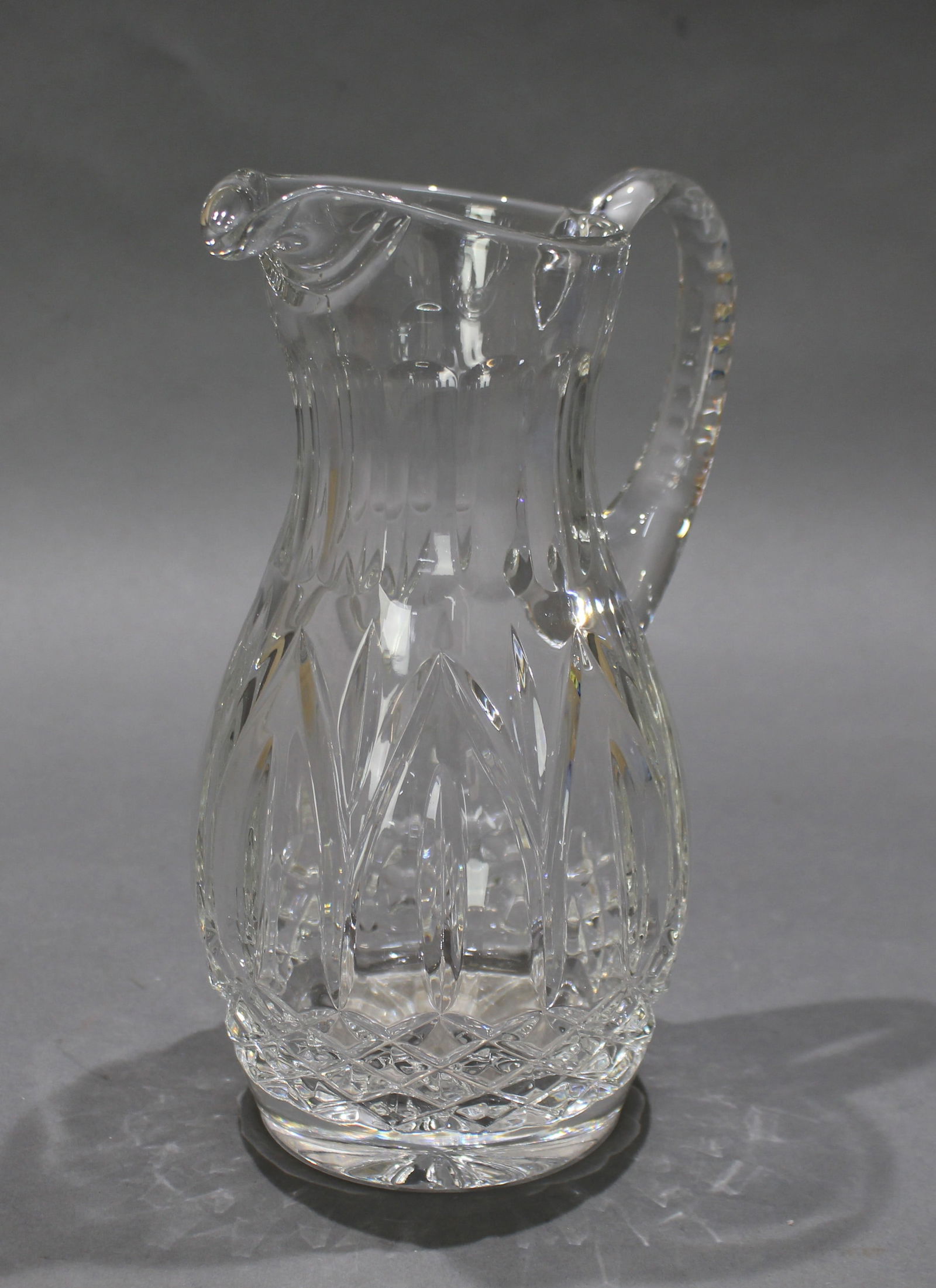 Vintage Crystal Cut Glass Tall Jug - 2