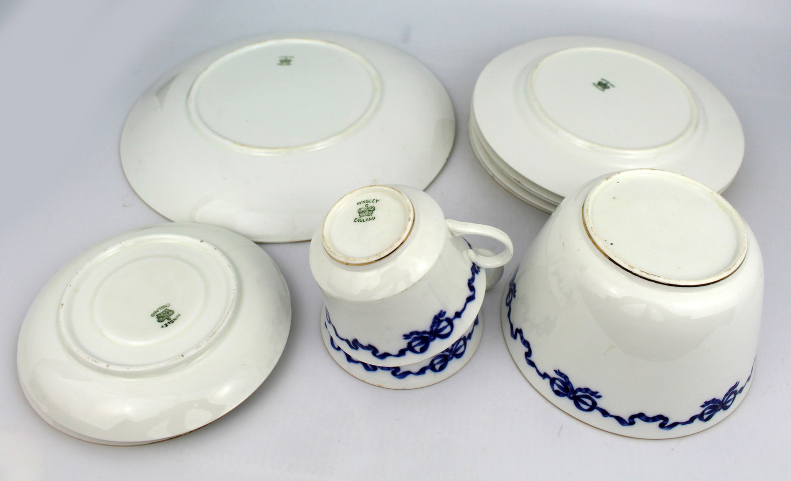 Aynsley Blue & White Ribbon 11 Pieces - 2