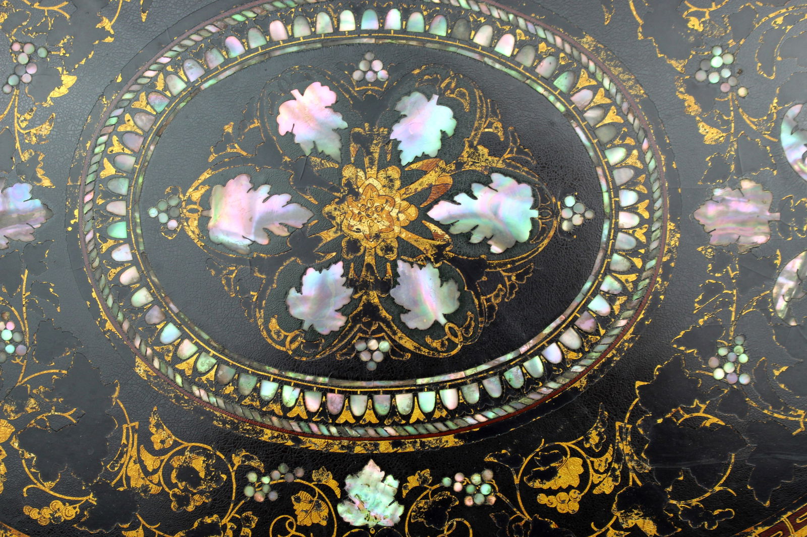 Victorian Oval Papier Mâché Tray by Benetfink & Co, London c.1870 - 3