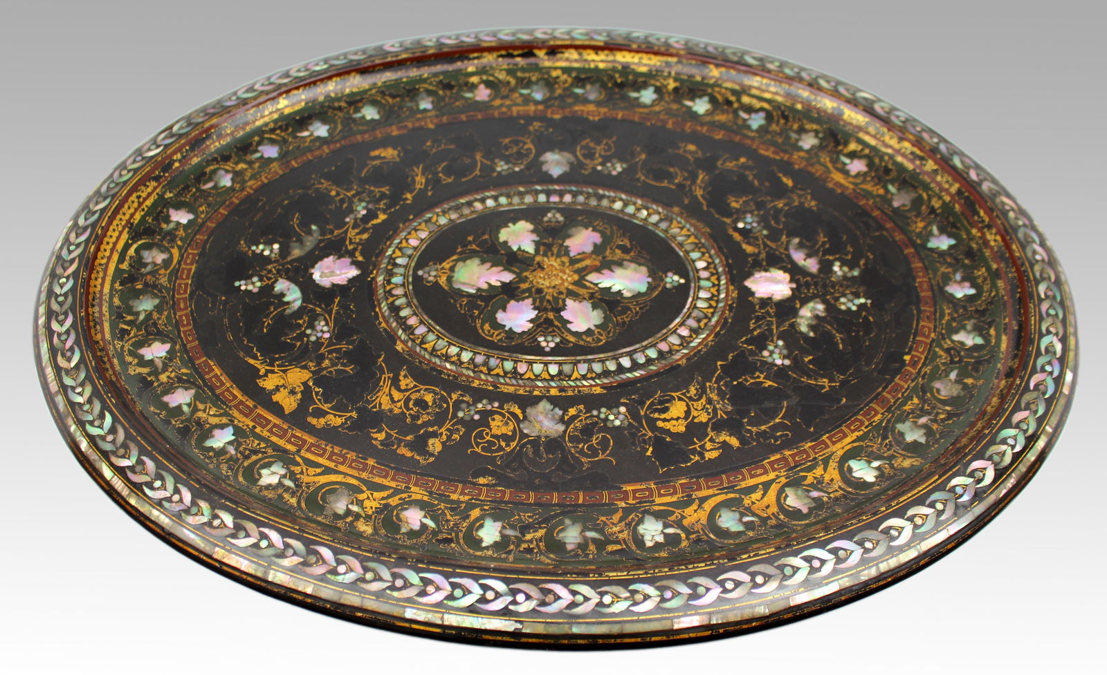 Victorian Oval Papier Mâché Tray by Benetfink & Co, London c.1870 - 5