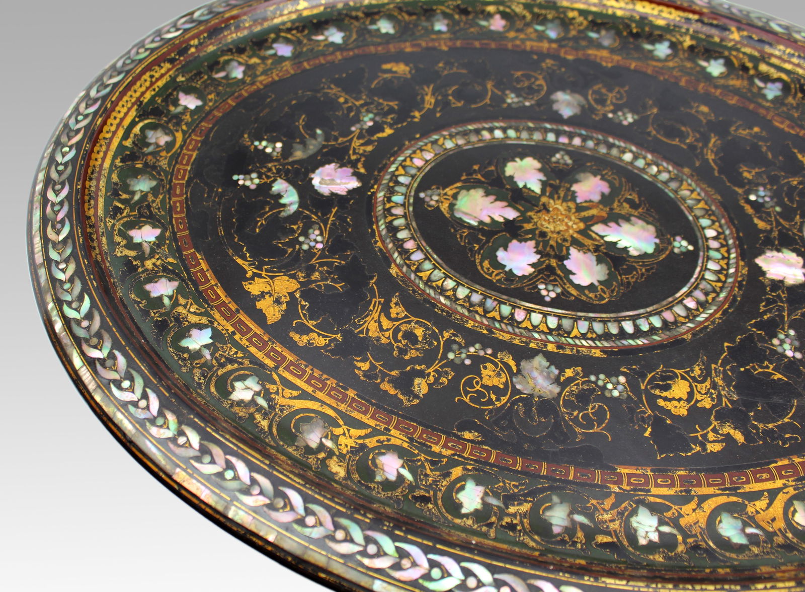 Victorian Oval Papier Mâché Tray by Benetfink & Co, London c.1870 - 9