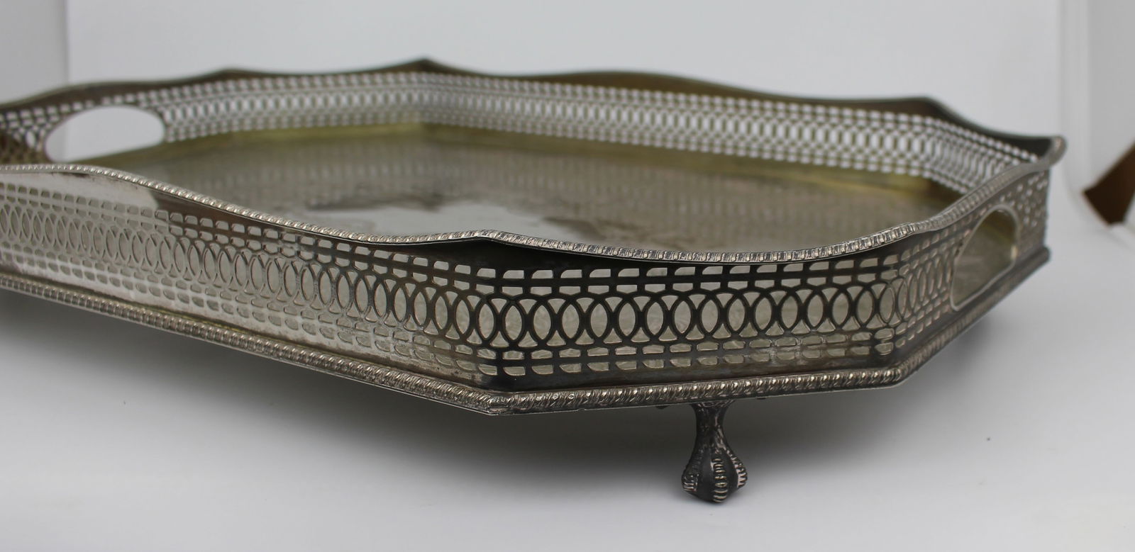 Large Vintage Silver Plated Tray - 4