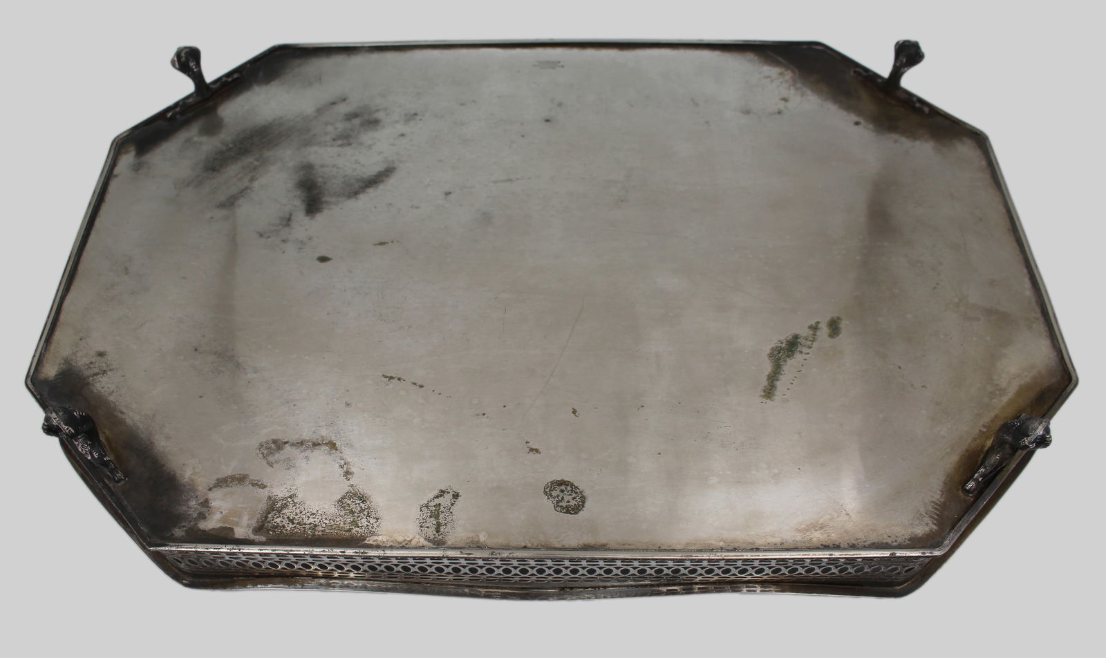 Large Vintage Silver Plated Tray - 5
