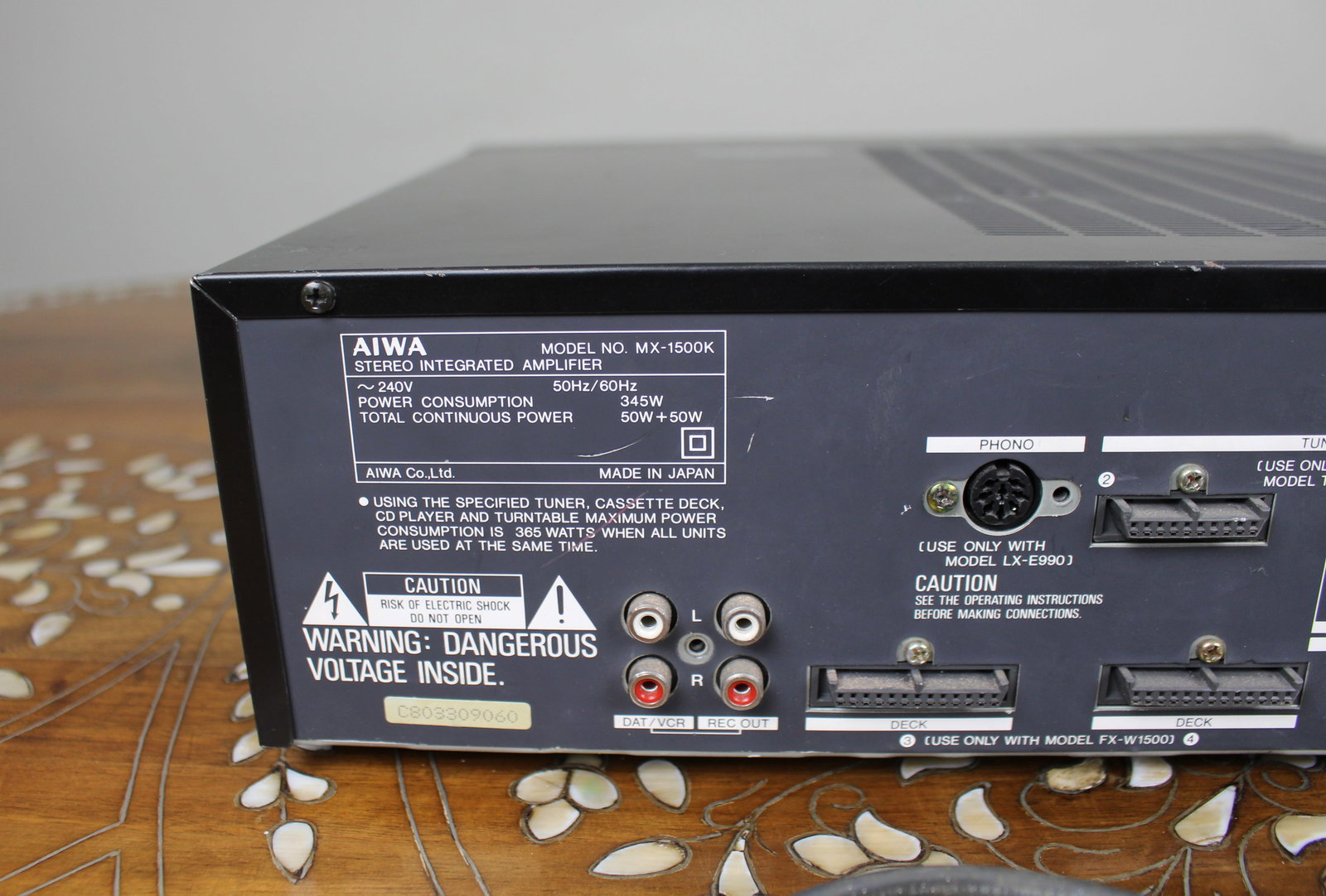 AIWA MX-1500K Amplifier & TX-1500K Quartz Digital Tuner – Vintage Japanese Hi-Fi - 8