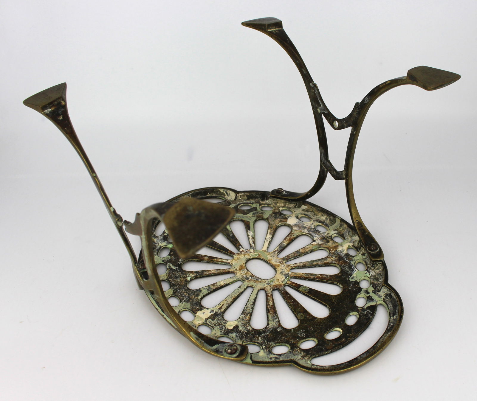 Antique Brass Kettle Trivet - 5