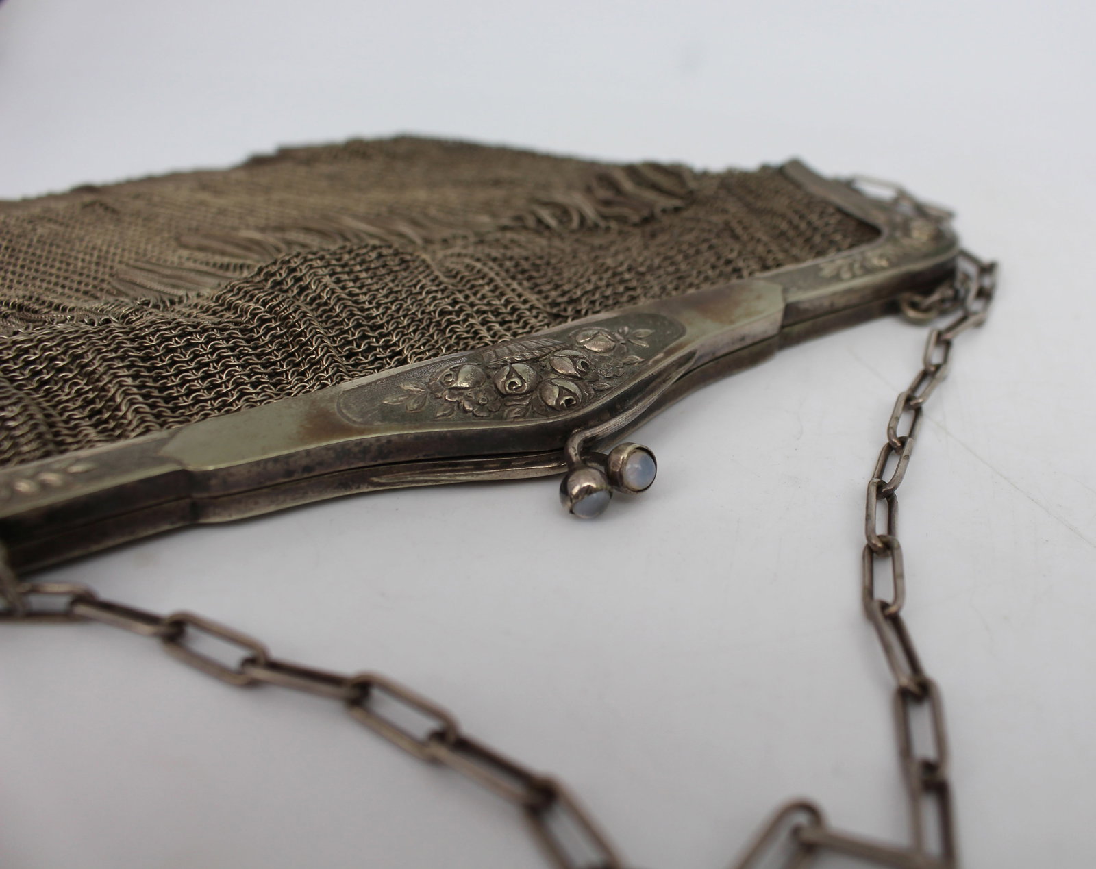 Art Nouveau Alpacca Chainmail Purse c.1900 - 3