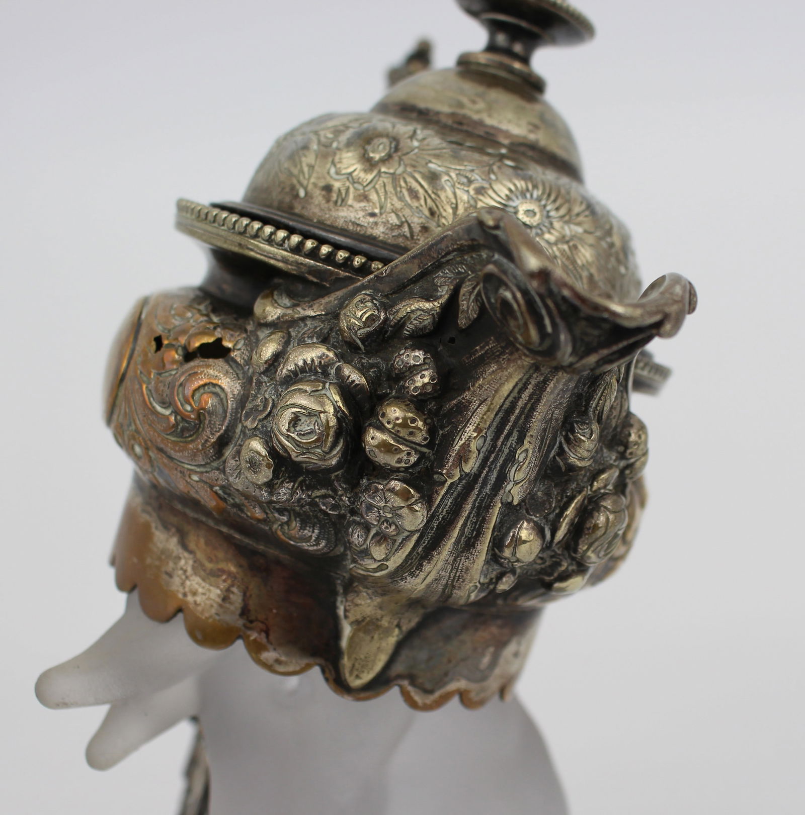 Antique Silver Plated Claret Jug Top Spout & Handle - 2