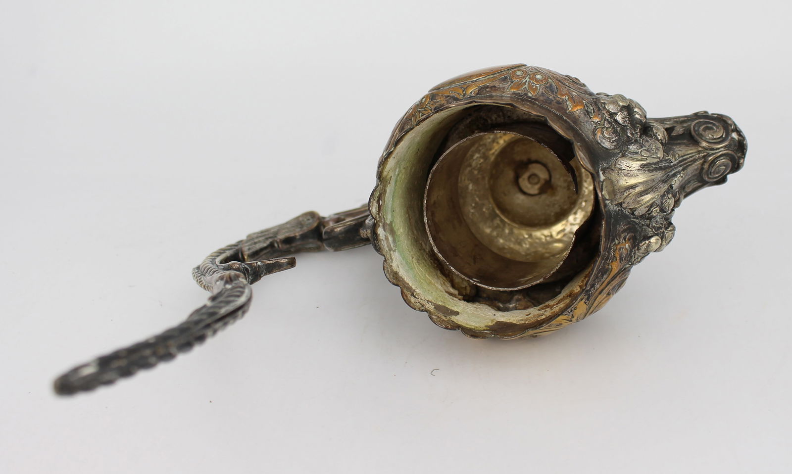 Antique Silver Plated Claret Jug Top Spout & Handle - 3