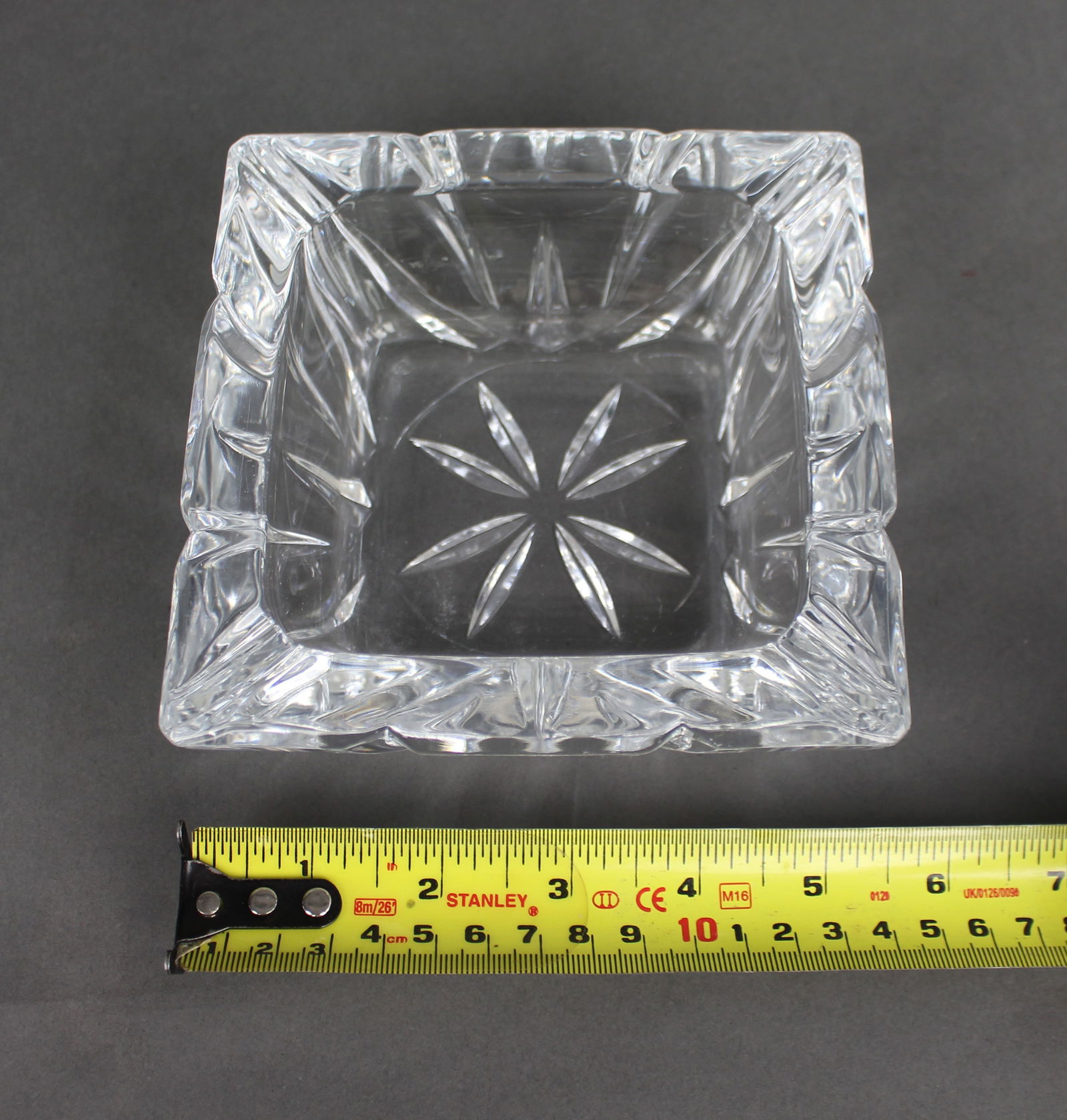 Vintage Cut Glass Crystal Ash Tray - 2