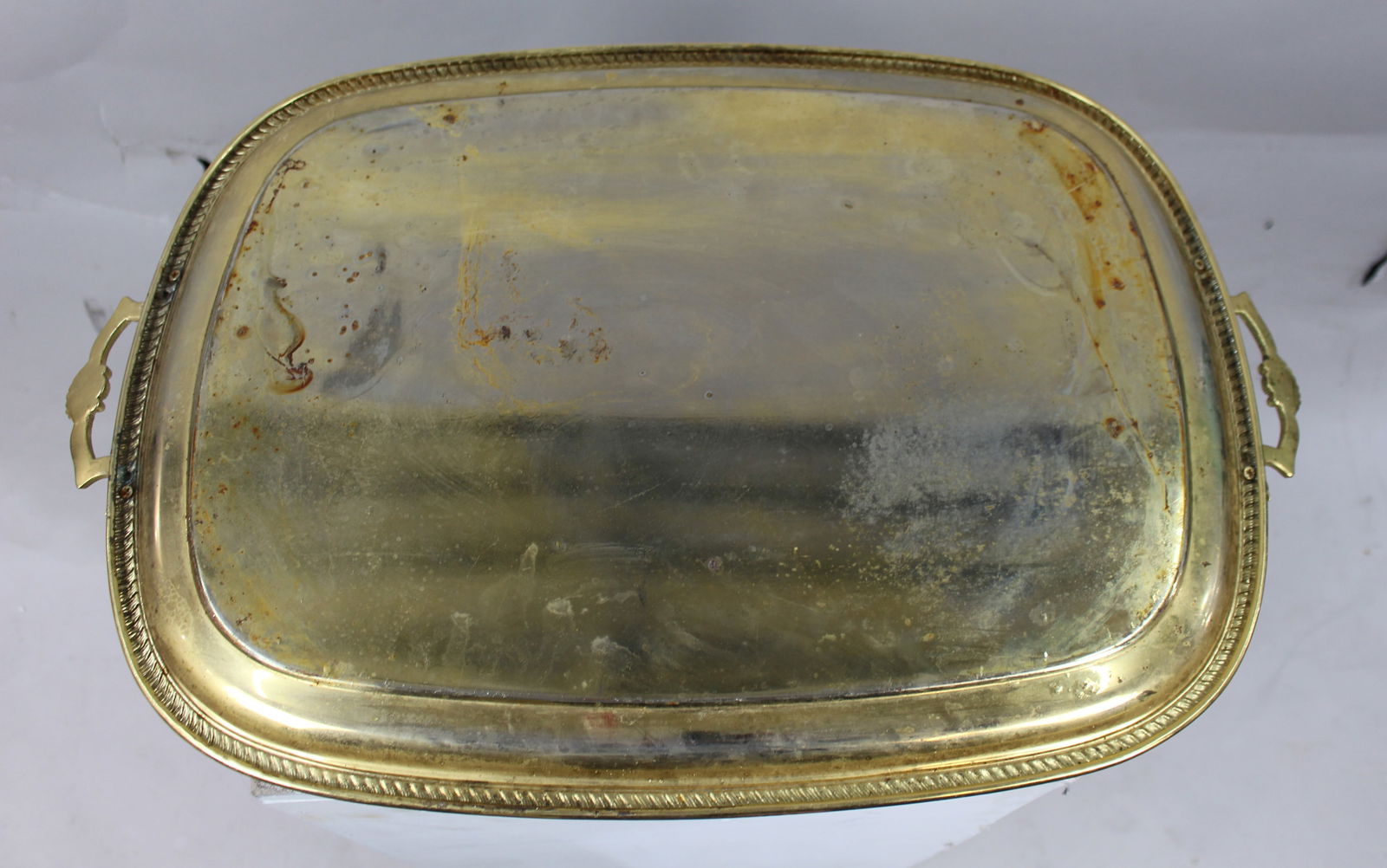 Large Vintage Gold Plated Tray - 3
