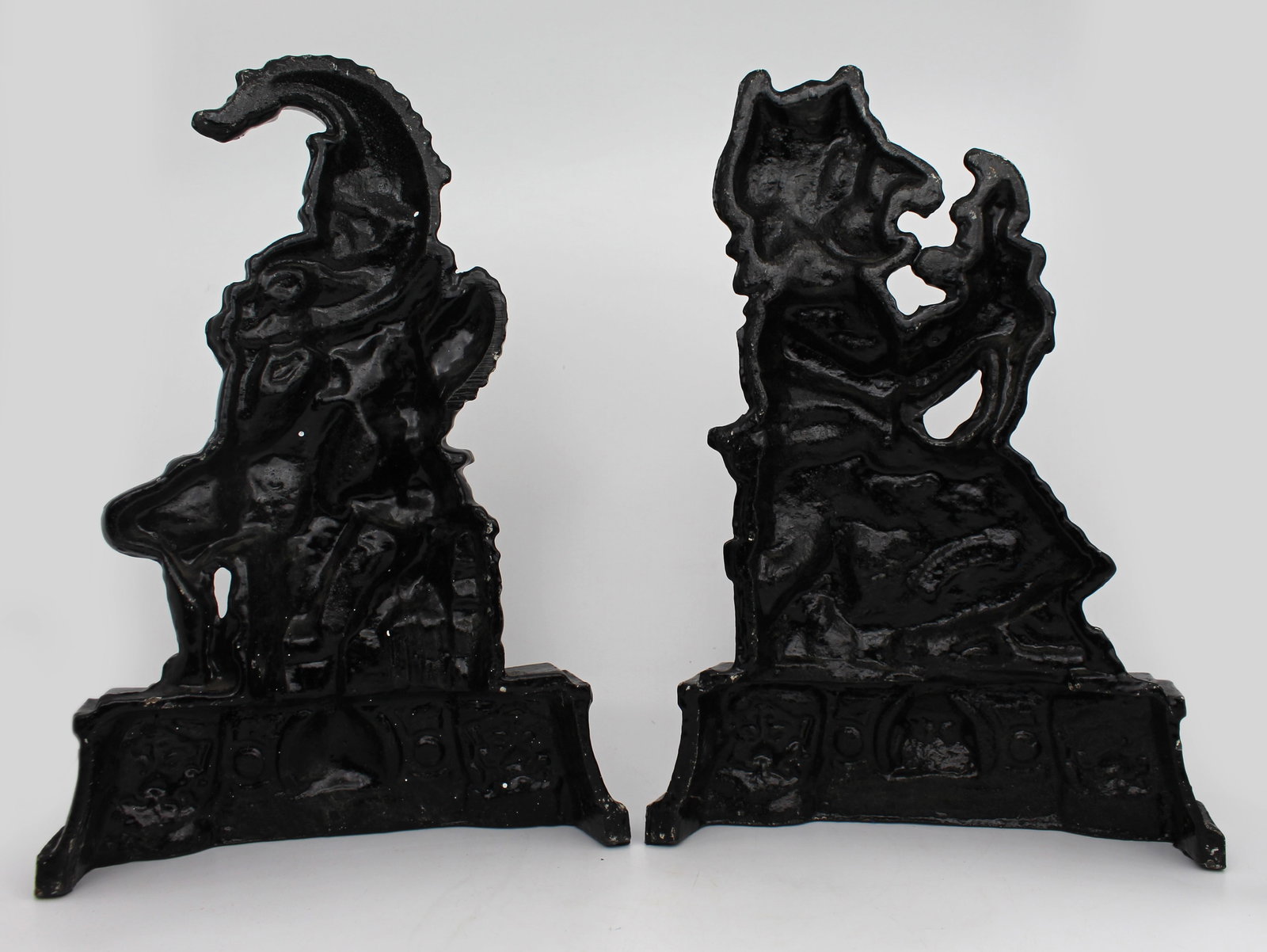 Vintage Cast Iron Punch & Judy Door Stops - 4