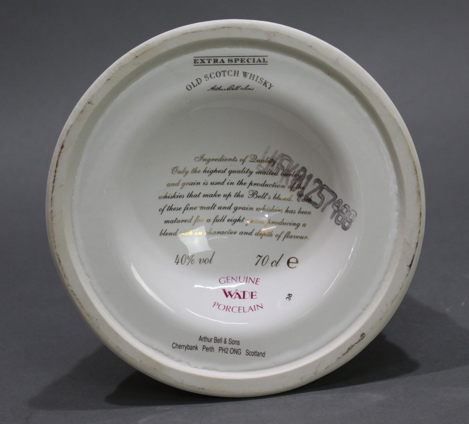 Collection of 3 Bell’s Scotch Whisky Commemorative Wade Porcelain Decanters: Title: Collection of 3 Bell’s Scotch Whisky Commemorative Wade Porcelain Decanters Description: Collection of Three Bell’s Scotch Whisky Commemorative Wade Porcelain Decanters 