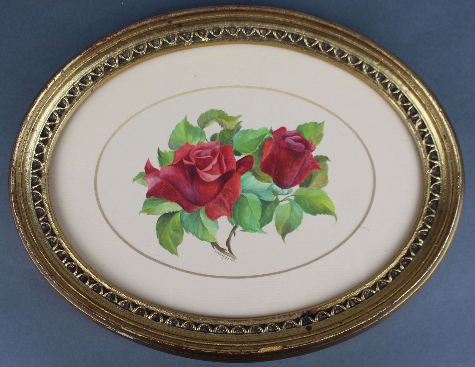 Antique Oval Still Life Watercolour by F.Whitford 1919: Title: Antique Oval Still Life Watercolour by F.Whitford 1919 Description: Antique Oval Still Life Watercolour by F.Whitford 1919 Condition: Used Delivery option: Collection & Delivery