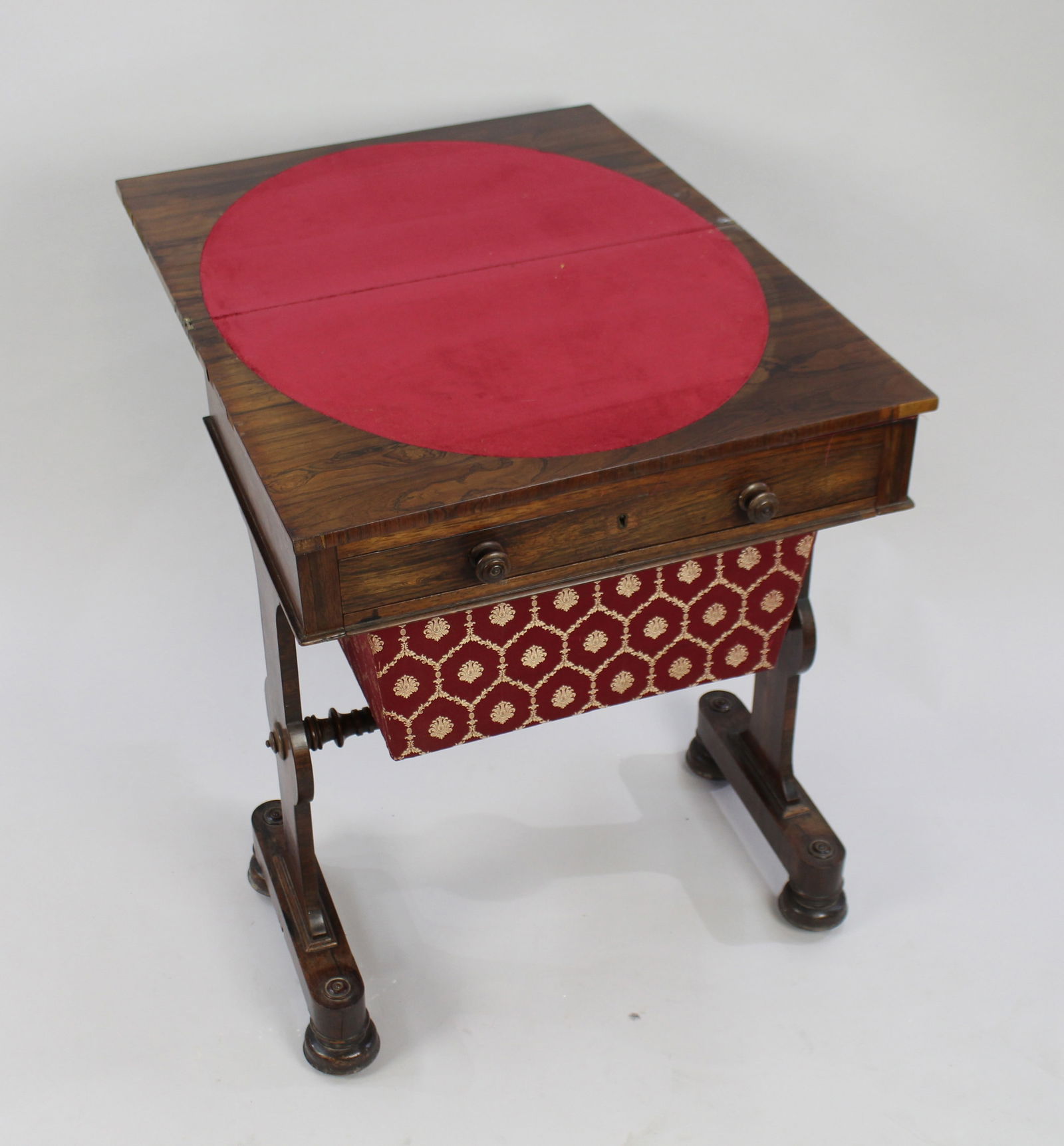 William IV Rosewood Card & Works Table - 7