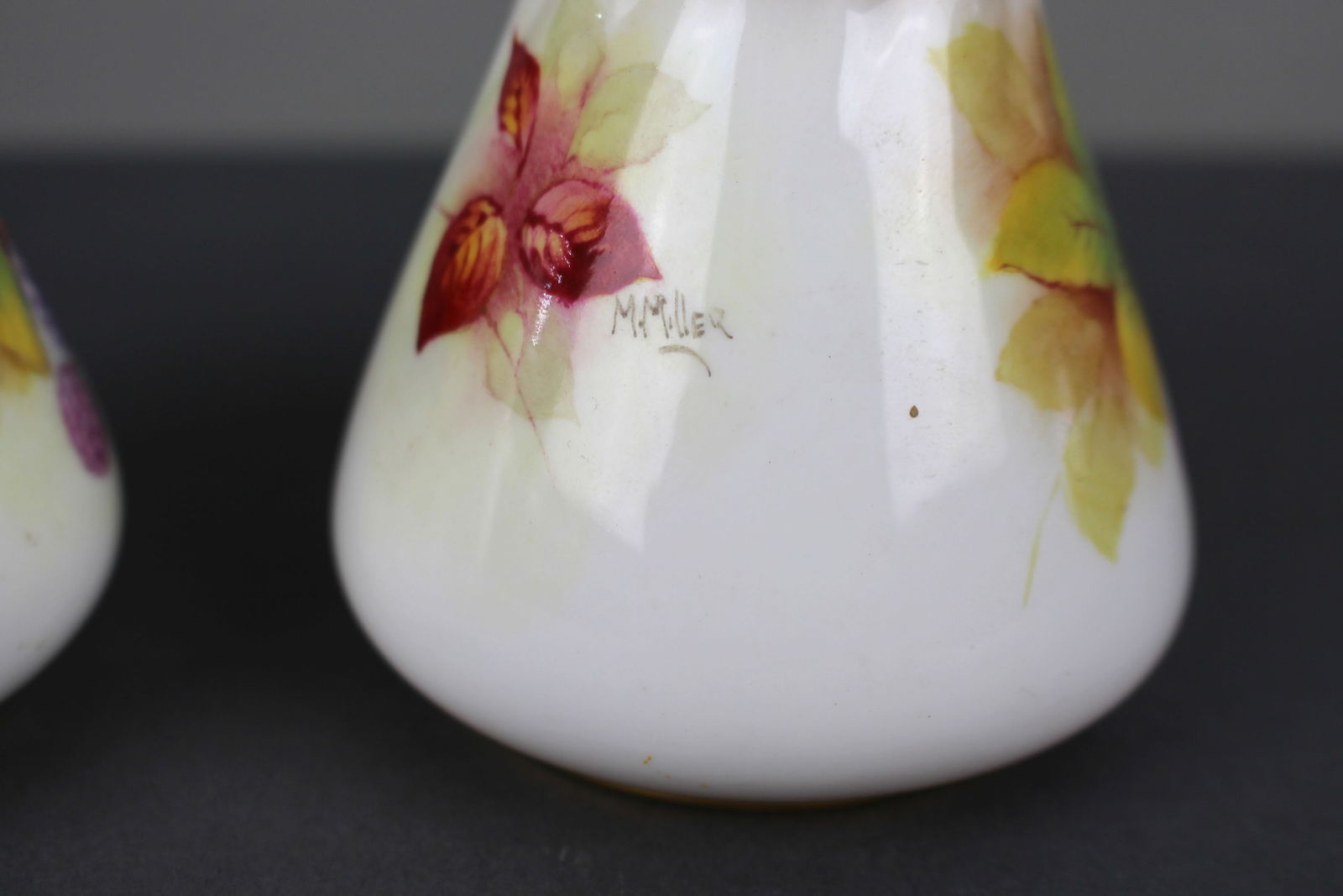 Pair of Royal Worcester Hand Painted Fruit Vases Kitty Blake & M.Miller - 7