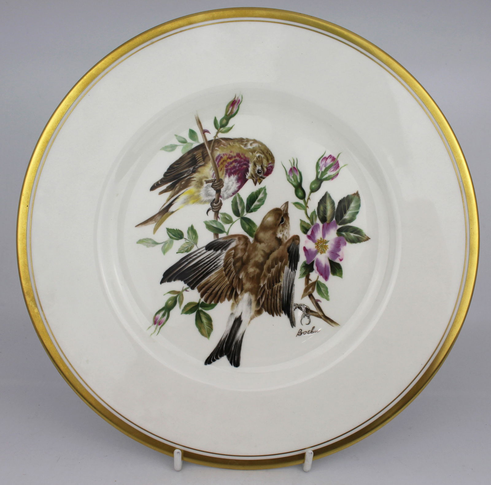 Pair of Boehm Porcelain Bird Plates - 4