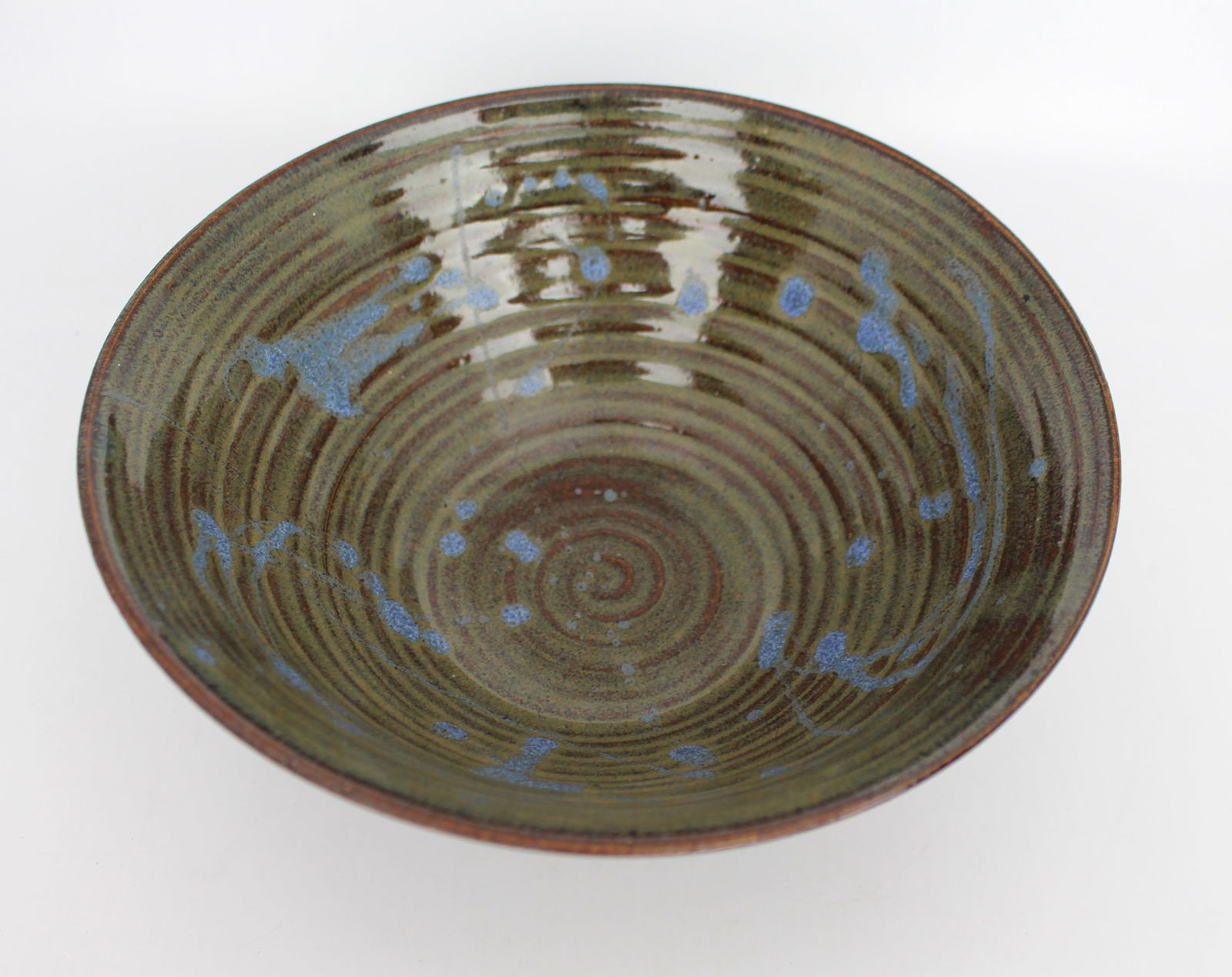 Vintage Glazed Art Pottery Bowl - 2